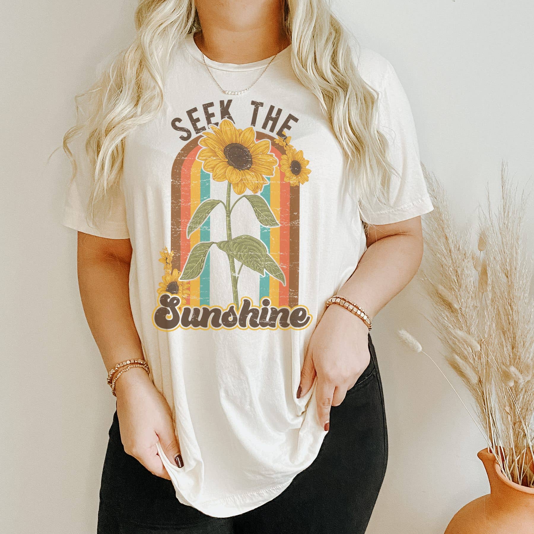 Seek the Sunshine Retro Tee | Beachy Vibes Tee Hoodie, Sweatshirt | PodTeesHub.com