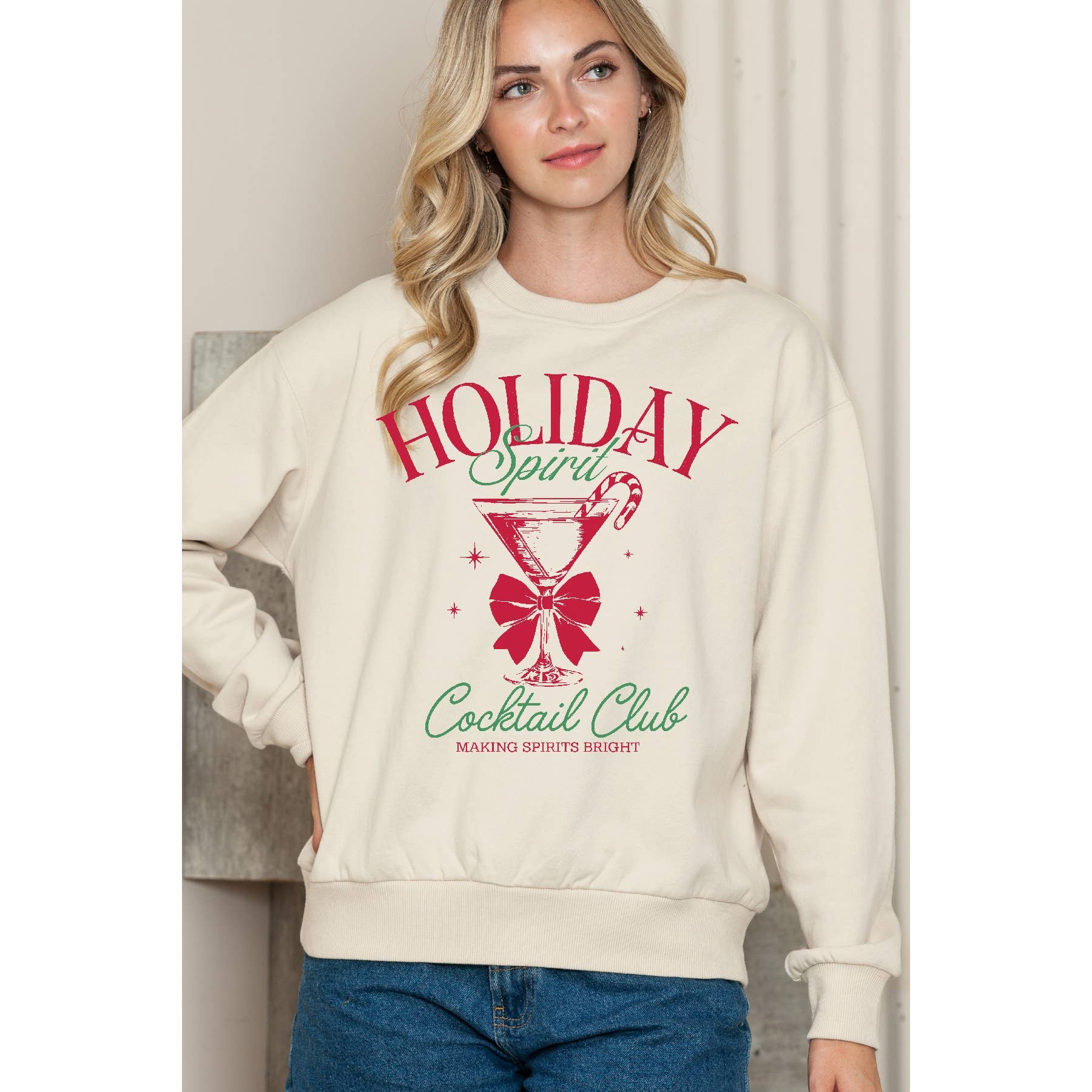 Cocktail Club Holiday Spirit Crewneck Sweatshirt T-Shirts, Hoodie | PodTeesHub.com