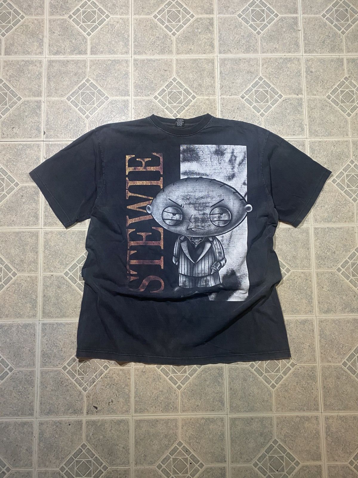 Other Vintage Y2k Stewie Griffin Family Guy Scareface Shirt Faded Hoodie, Sweatshirt | PodTeesHub.com