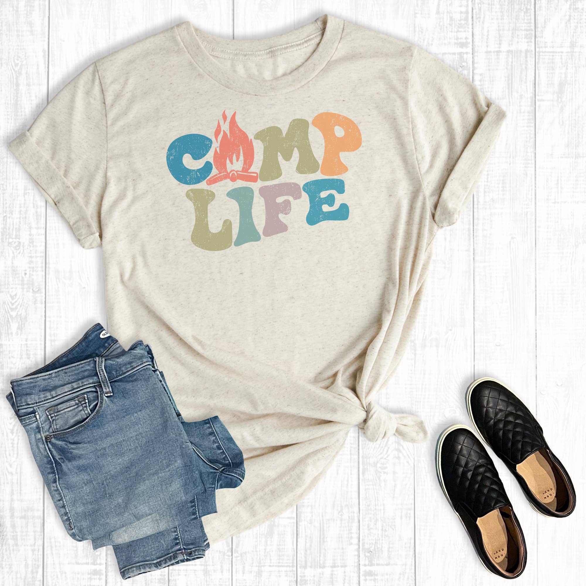 Camp Life Graphic Tee Hoodie, Sweatshirt | PodTeesHub.com