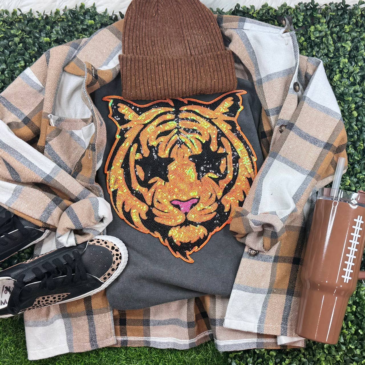 Tiger with Starry Eyes Tee Hoodie, Sweatshirt | PodTeesHub.com