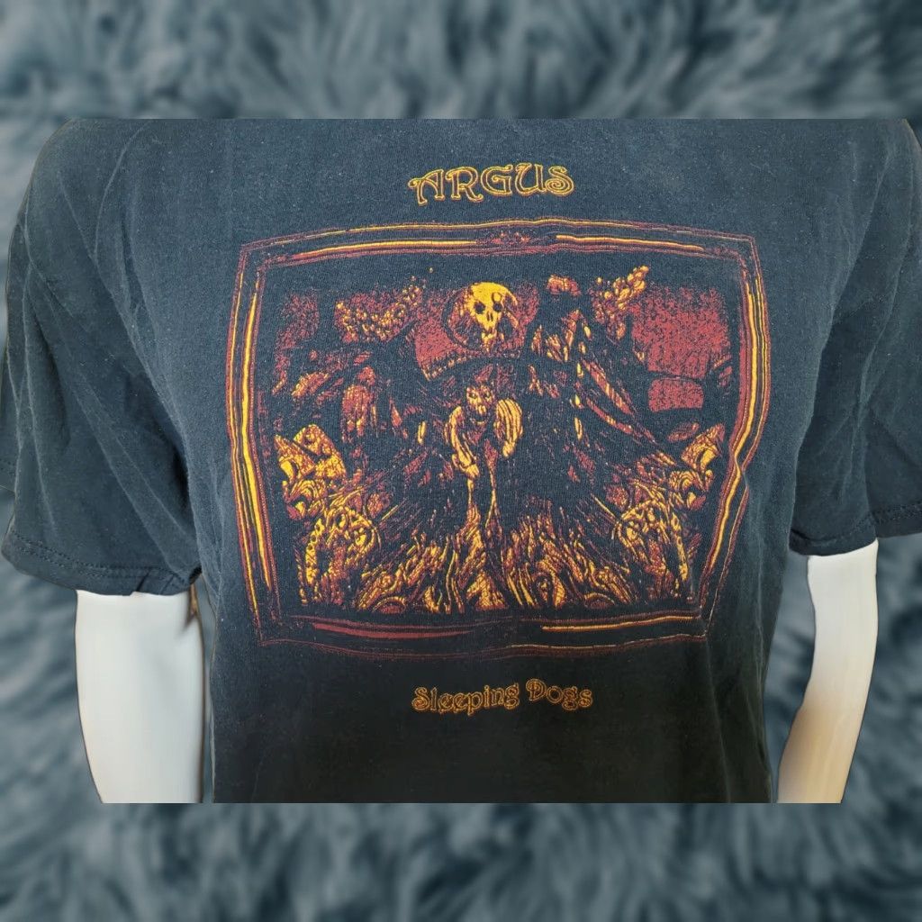 Gildan Vtg Argus Sleeping Dogs T Shirt Large Black Gildan 100 Cotton Men Heavy Metal Band Graphic Te Hoodie, Sweatshirt