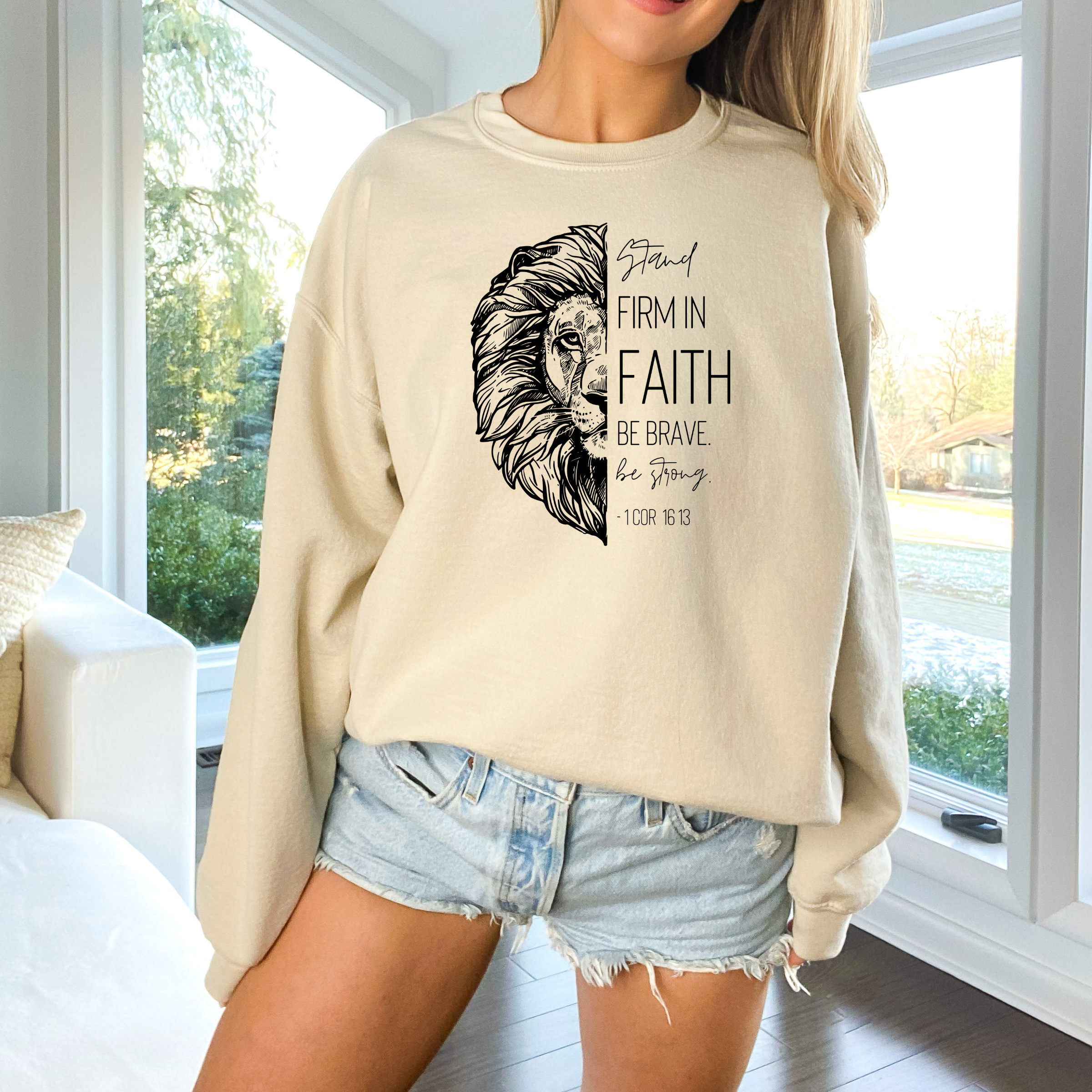 Stand Firm in Faith Sweatshirt  - Christian Sweatshirt T-Shirts, Hoodie | PodTeesHub.com