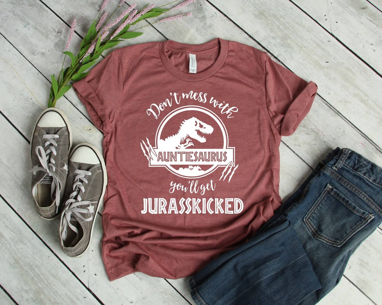 Don't Mess with Auntiesaurus T-Shirt Hoodie, Sweatshirt | PodTeesHub.com