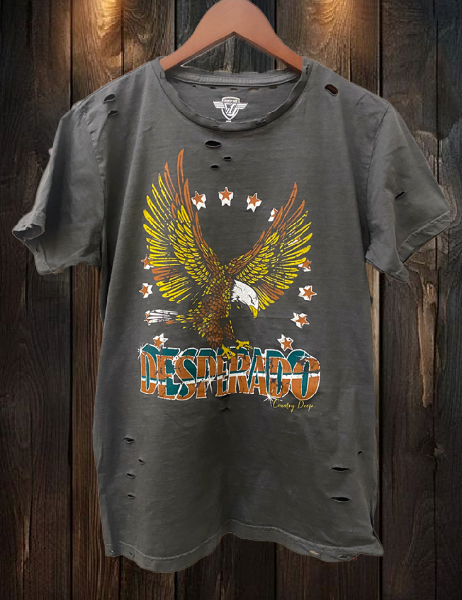Desperado Distressed T-Shirt Hoodie, Sweatshirt | PodTeesHub.com
