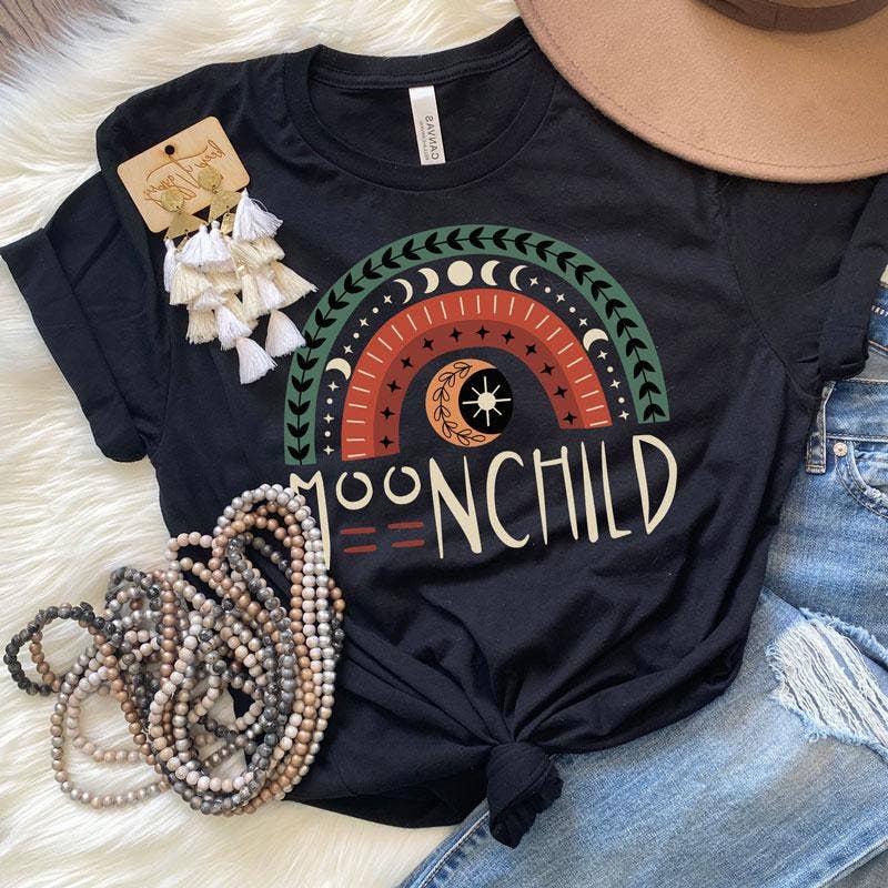 Moonchild Rainbow Tee Hoodie, Sweatshirt | PodTeesHub.com