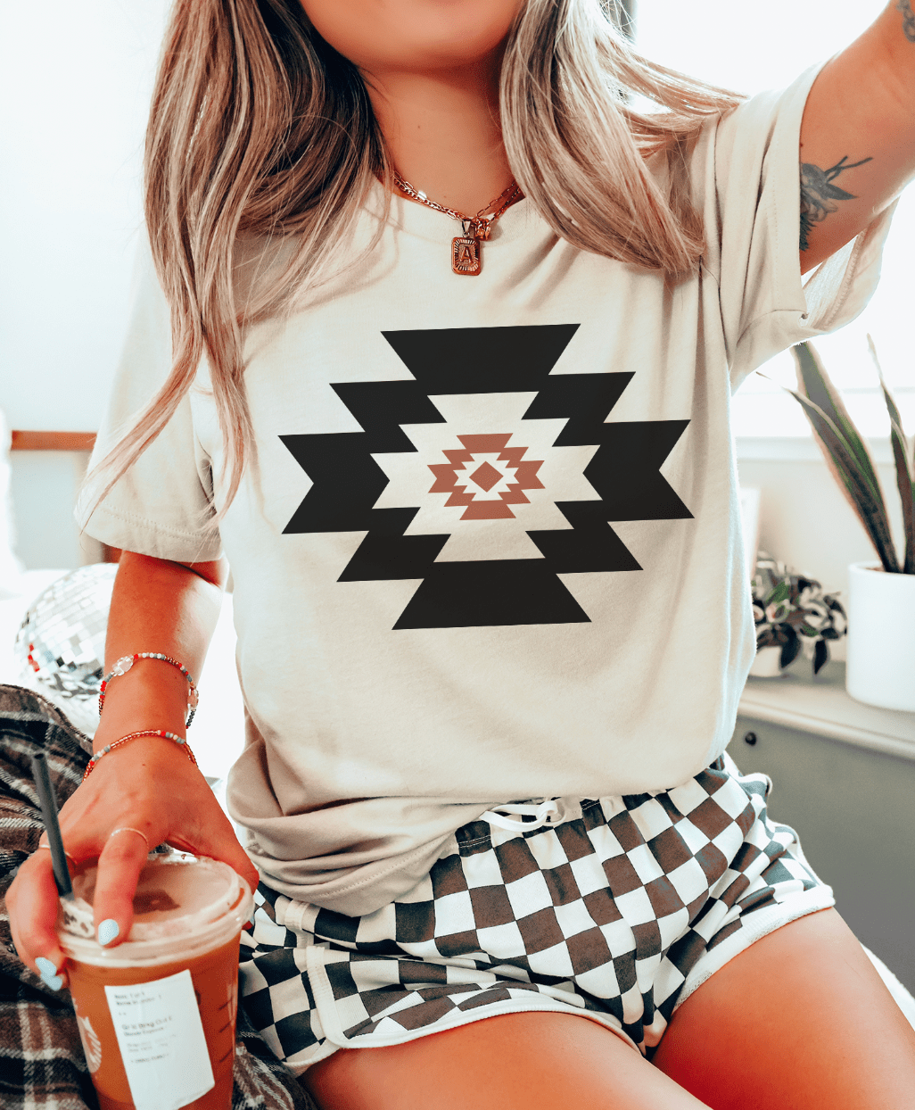 Southwestern Aztec - Cream Tee Hoodie, Sweatshirt | PodTeesHub.com