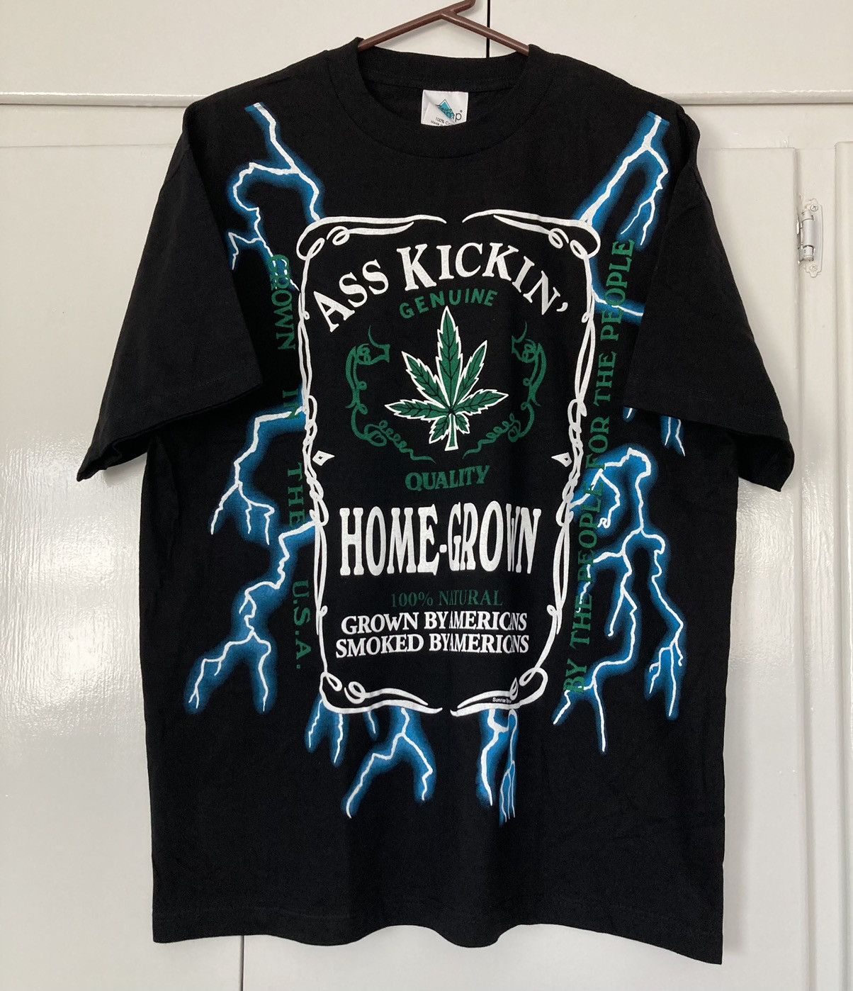 Vintage American Usa Thunder Marijuana Weed Shirt Vintage 90s Aop Hoodie, Sweatshirt | PodTeesHub.com