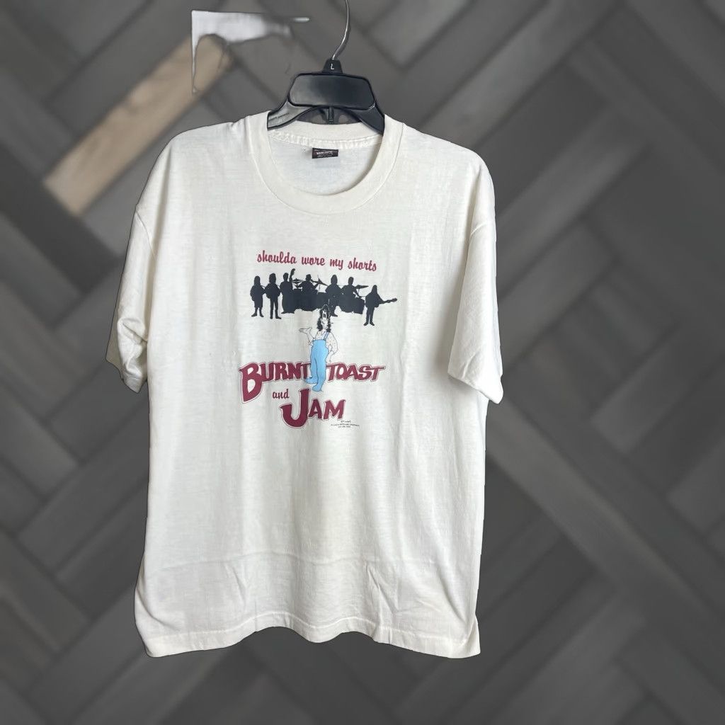 Fruit Of The Loom Vintage Burnt Toast Jam Bluegrass 1993 Concert T Shirt Adult Xl White Men Graphic Hoodie, Sweatshirt