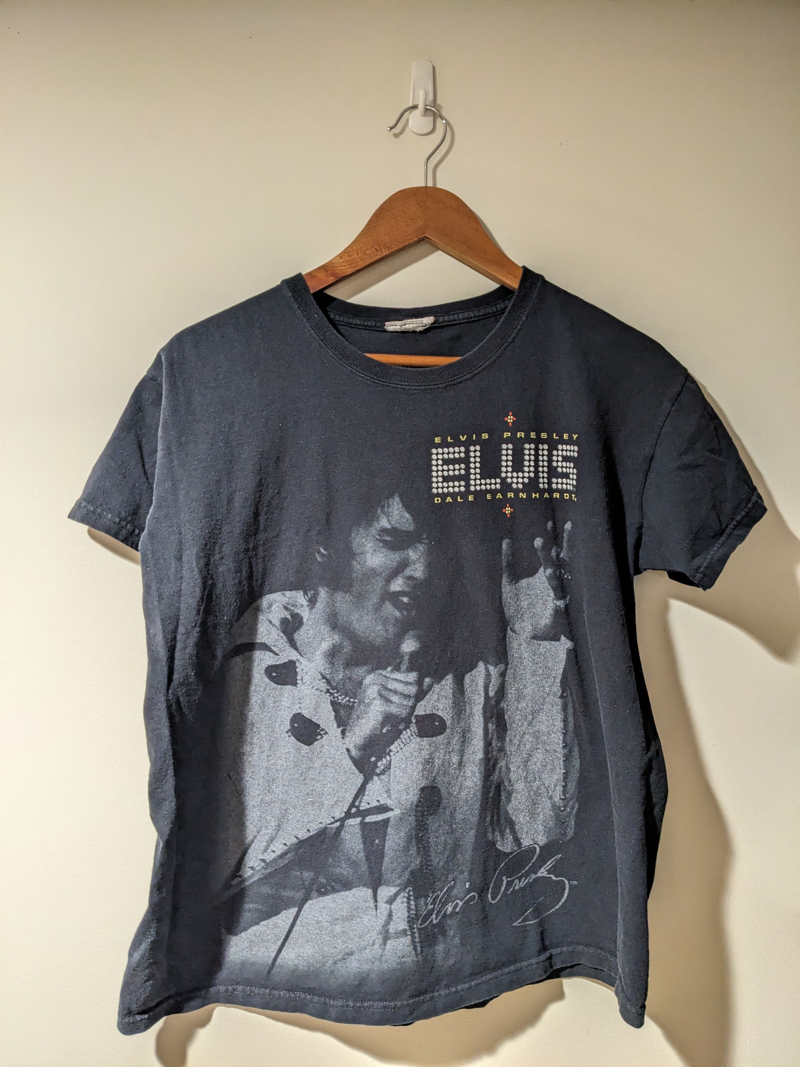 Nascar X Vintage Vintage 2008 Elvis Presley Dale Earnhardt Nascar T Shirt Hoodie, Sweatshirt | PodTeesHub.com
