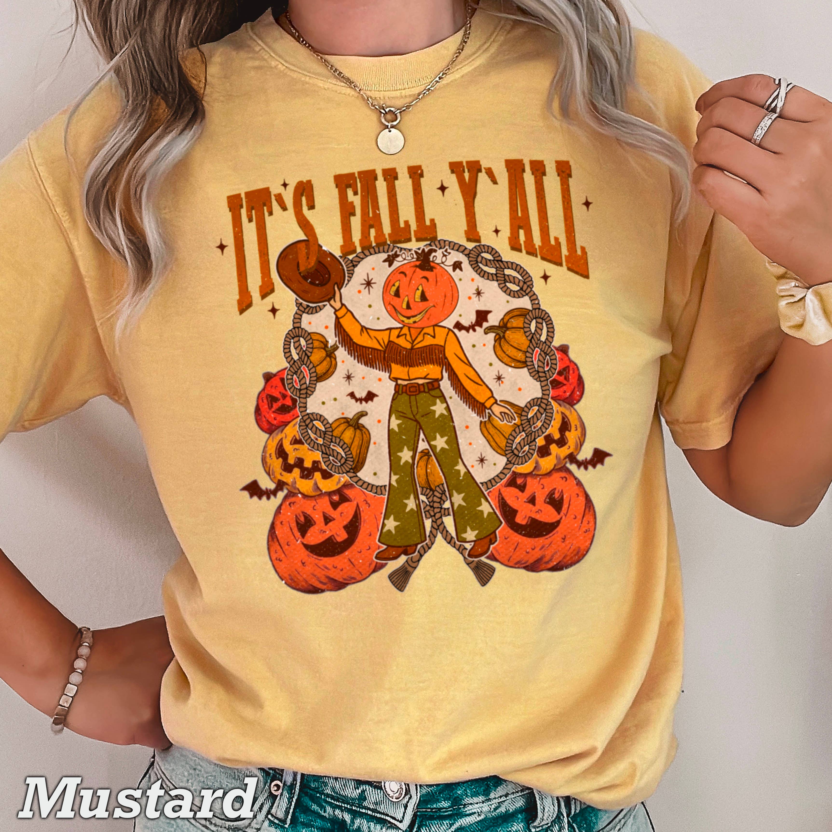 It’S Fall Ya’Ll Women’S Fall Graphic Shirt | Comfort Color Hoodie, Sweatshirt | PodTeesHub.com