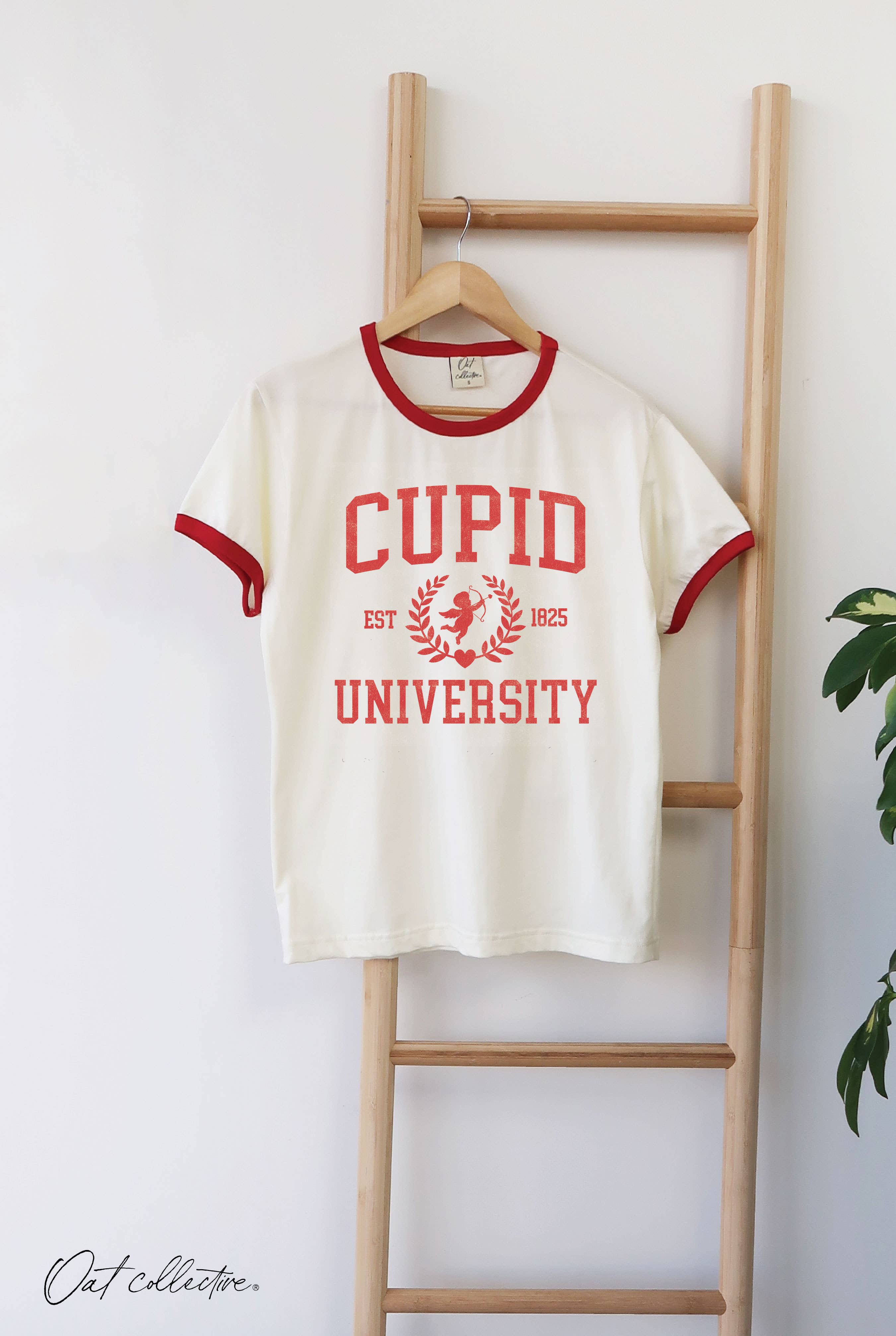 Cupid University Est 1825 Ringer Graphic T-Shirt Hoodie, Sweatshirt | PodTeesHub.com