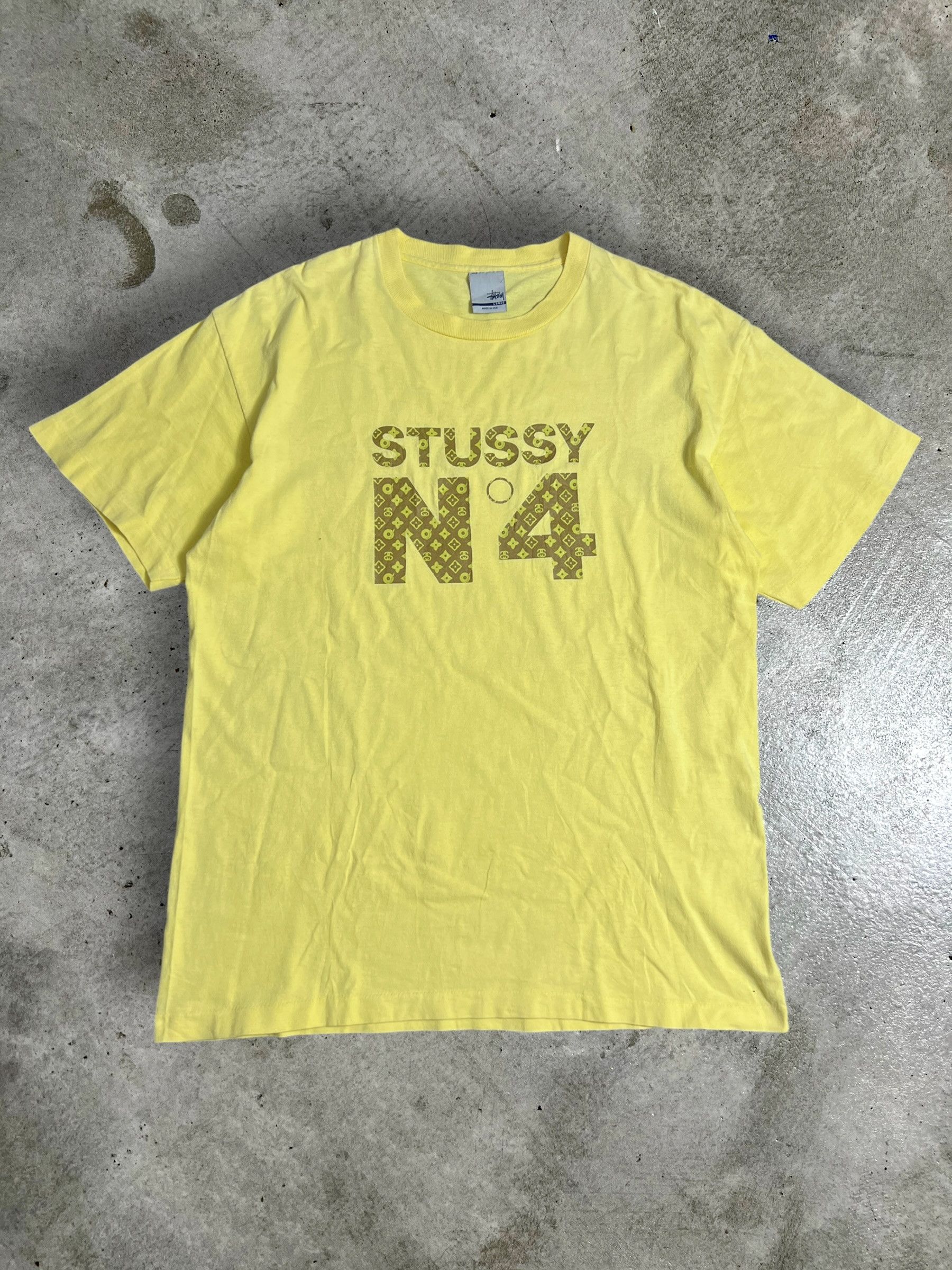 Vintage 90s Stussy N 4 Monogram Tee L Gtme650 Hoodie, Sweatshirt | PodTeesHub.com