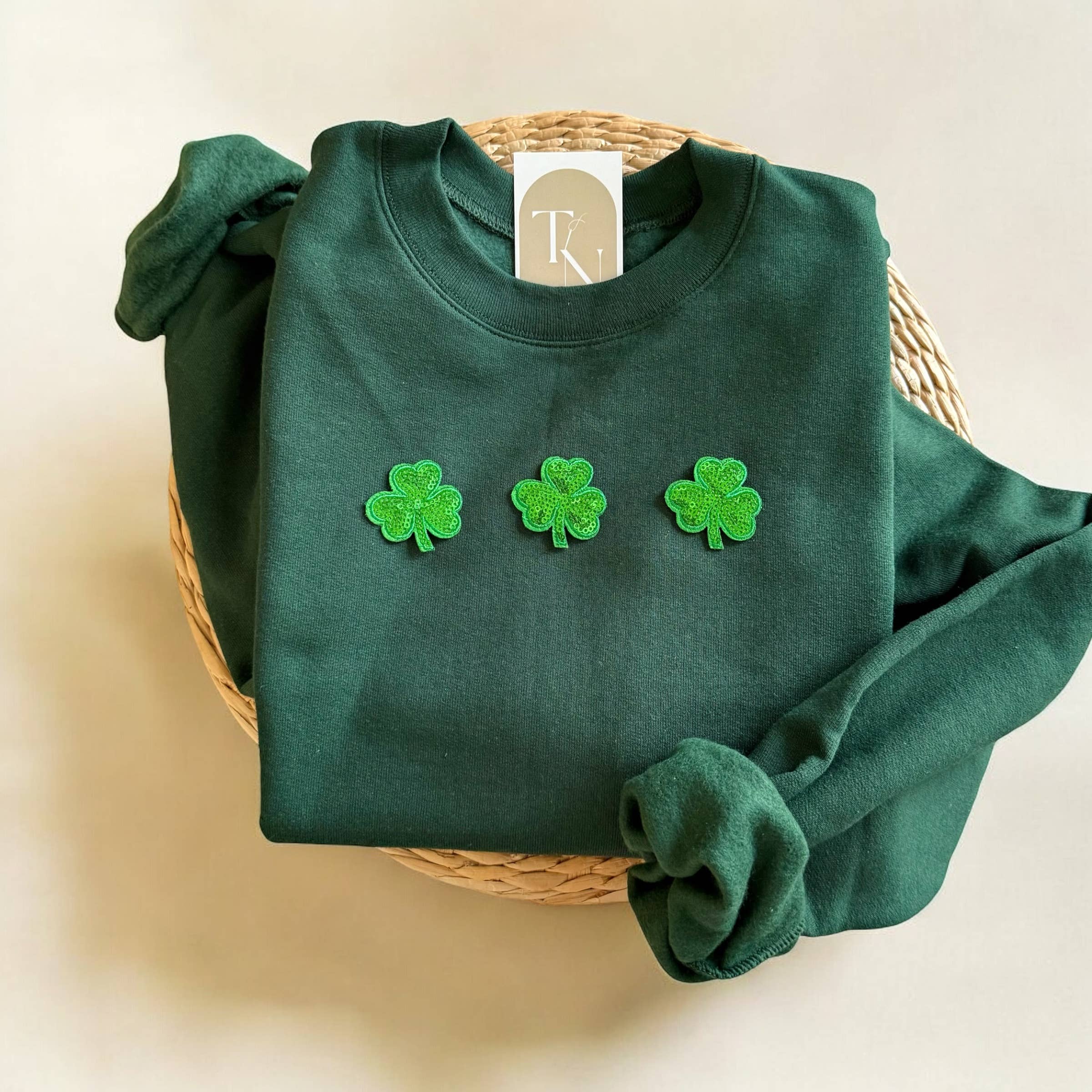 Four Leaf Clover Sweatshirt, St Patricks Day Sweatshirt T-Shirts, Hoodie | PodTeesHub.com