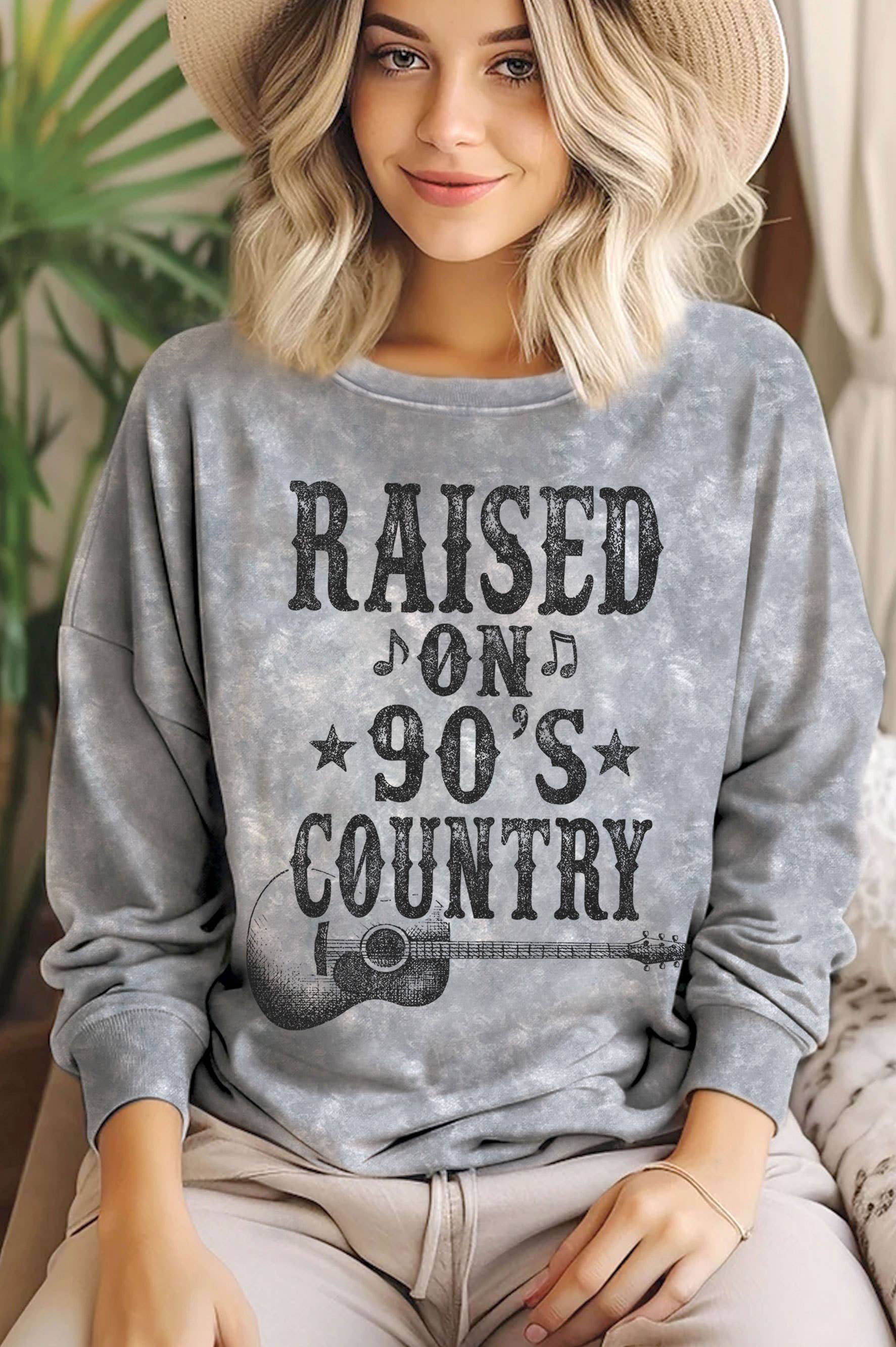 Raised On 90's Country Music Mineral Brushed Sweatshirt T-Shirts, Hoodie | PodTeesHub.com