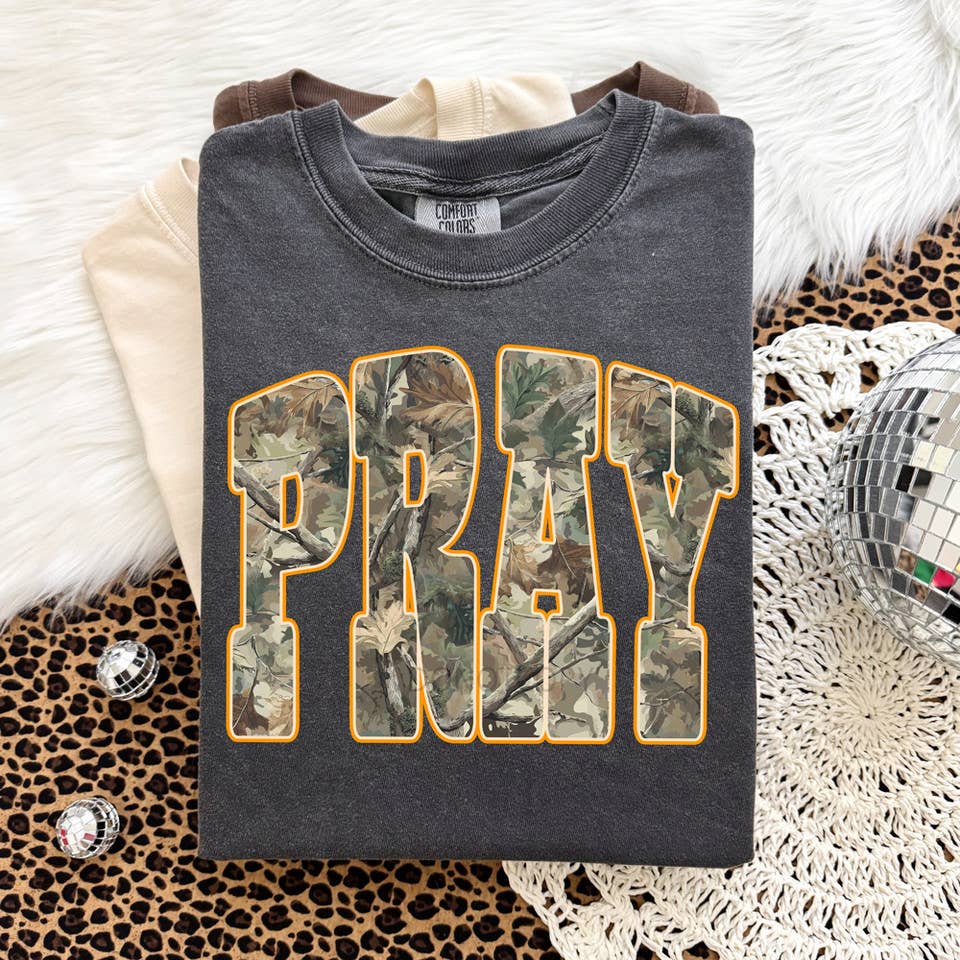 Pray Camo Tee Hoodie, Sweatshirt | PodTeesHub.com