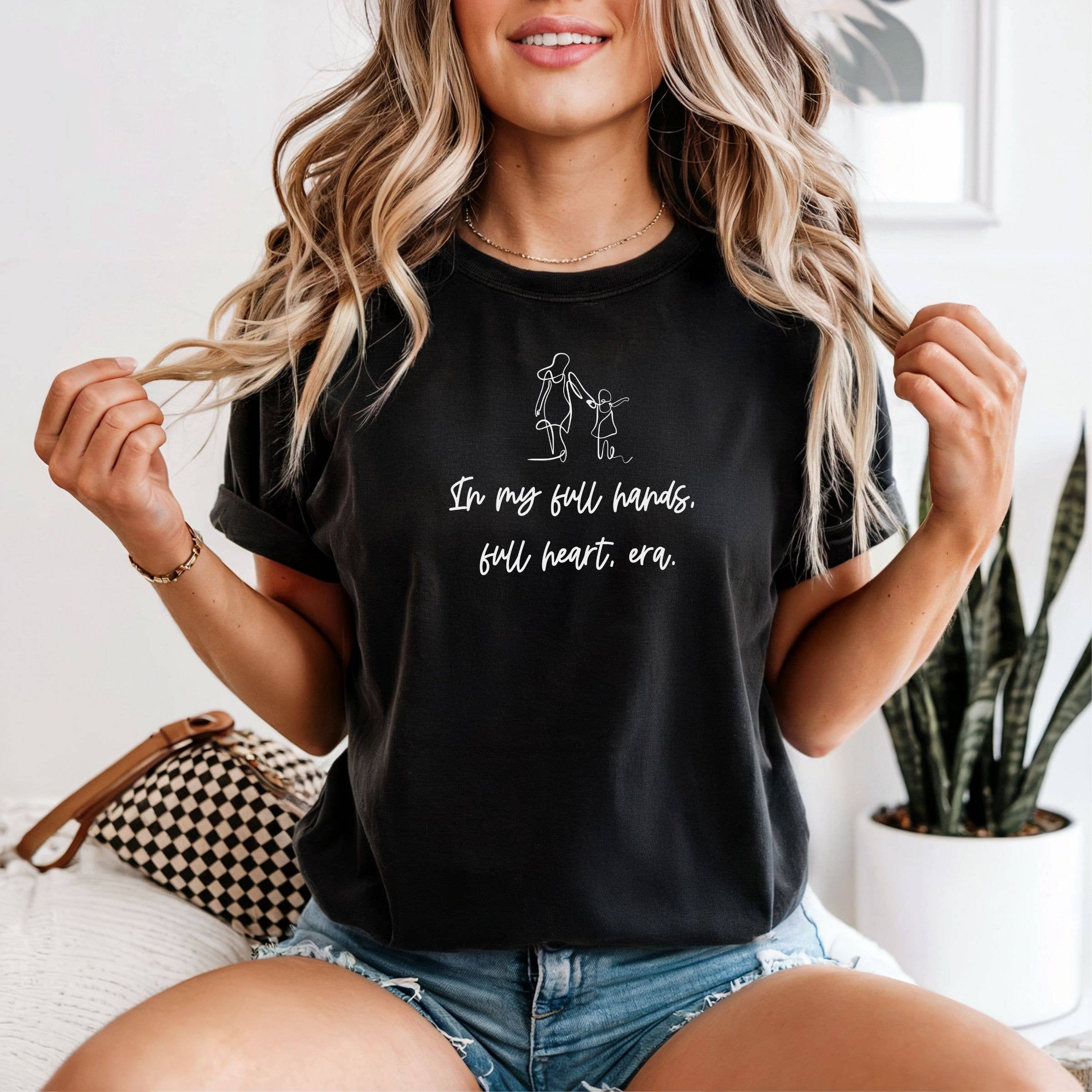 In My Full Hands, Full Heart Era Floral Spring Graphic Tee Hoodie, Sweatshirt | PodTeesHub.com