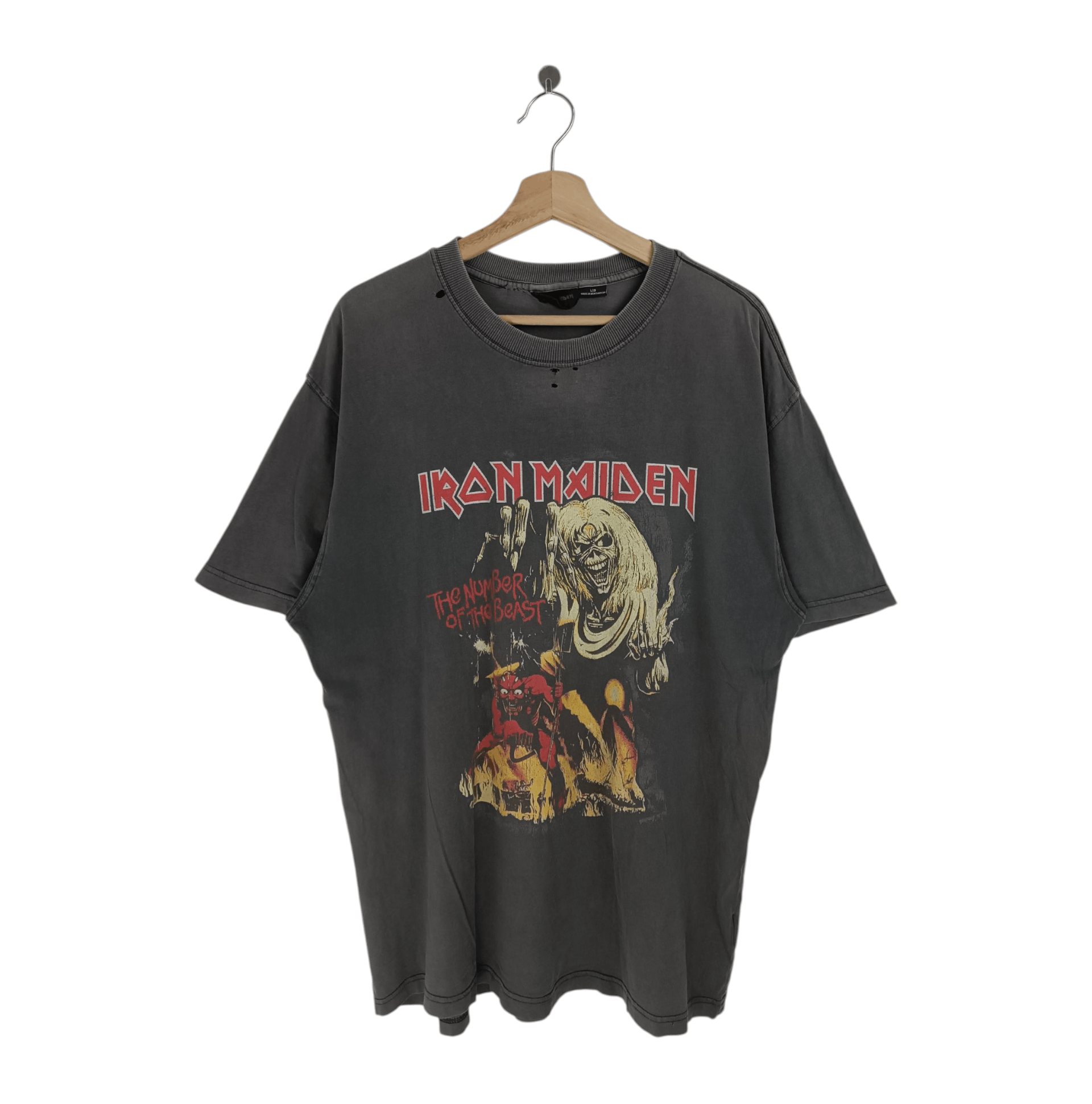 Band Thrashed Faded Vintage Iron Maiden Number Beast T-Shirts, Hoodie, Sweatshirt