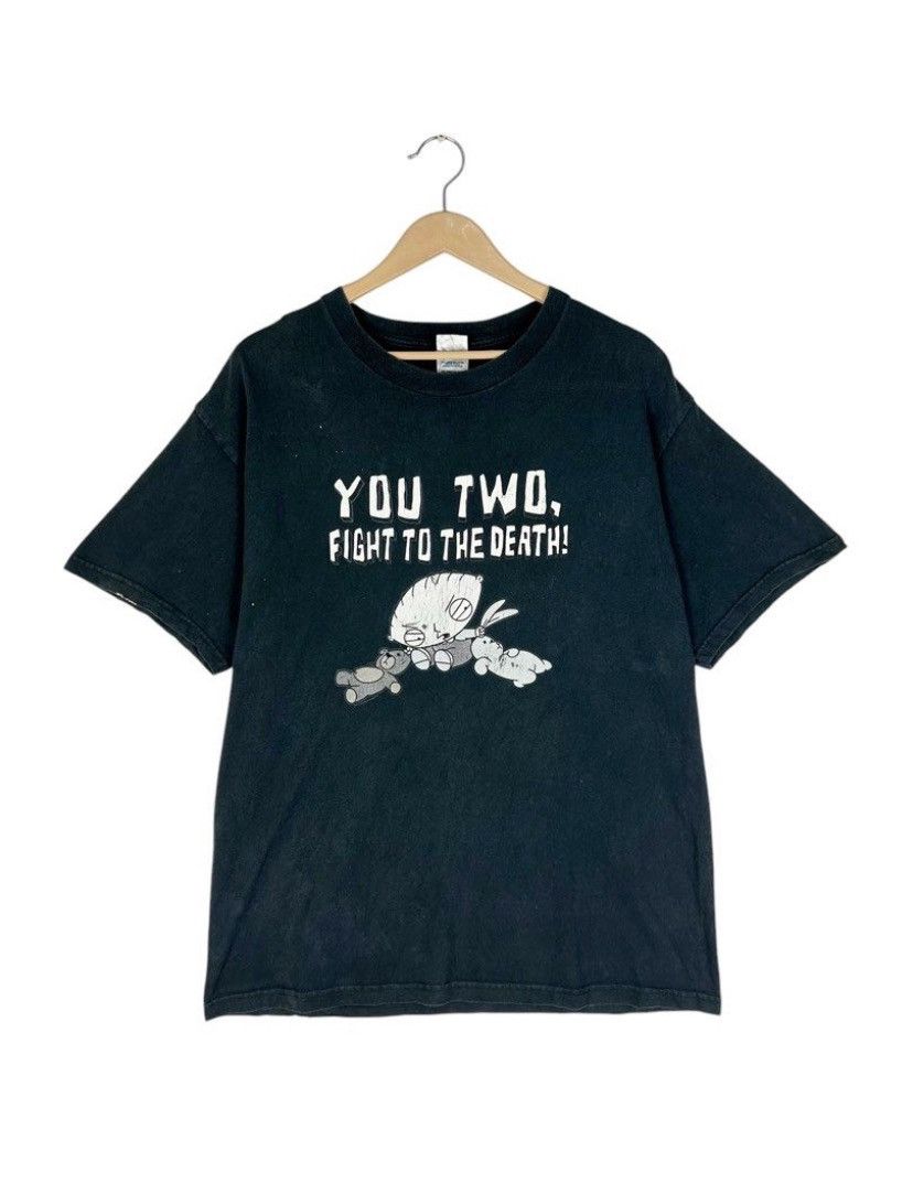 Vintage Family Guy Cartoon Graphic You Two Fight To The Dea T-Shirts, Hoodie, Sweatshirt | PodTeesHub.com