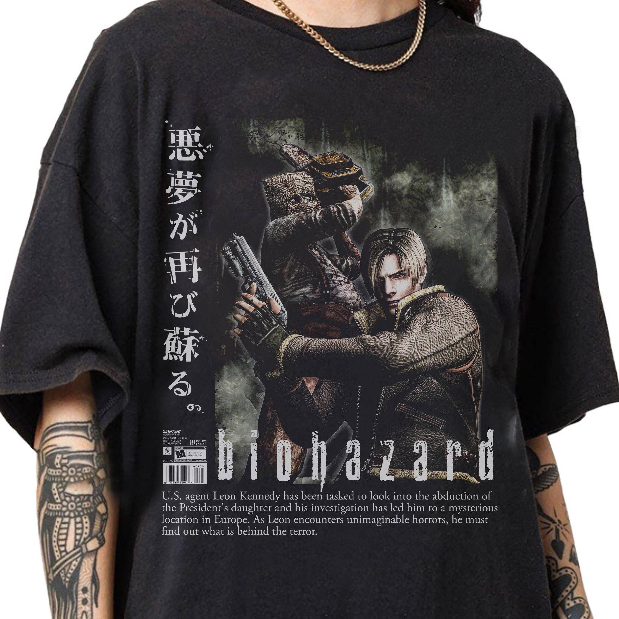 Vintage Biohazard Resident Evil Leon Kennedy Retro T-Shirt Hoodie, Sweatshirt | PodTeesHub.com