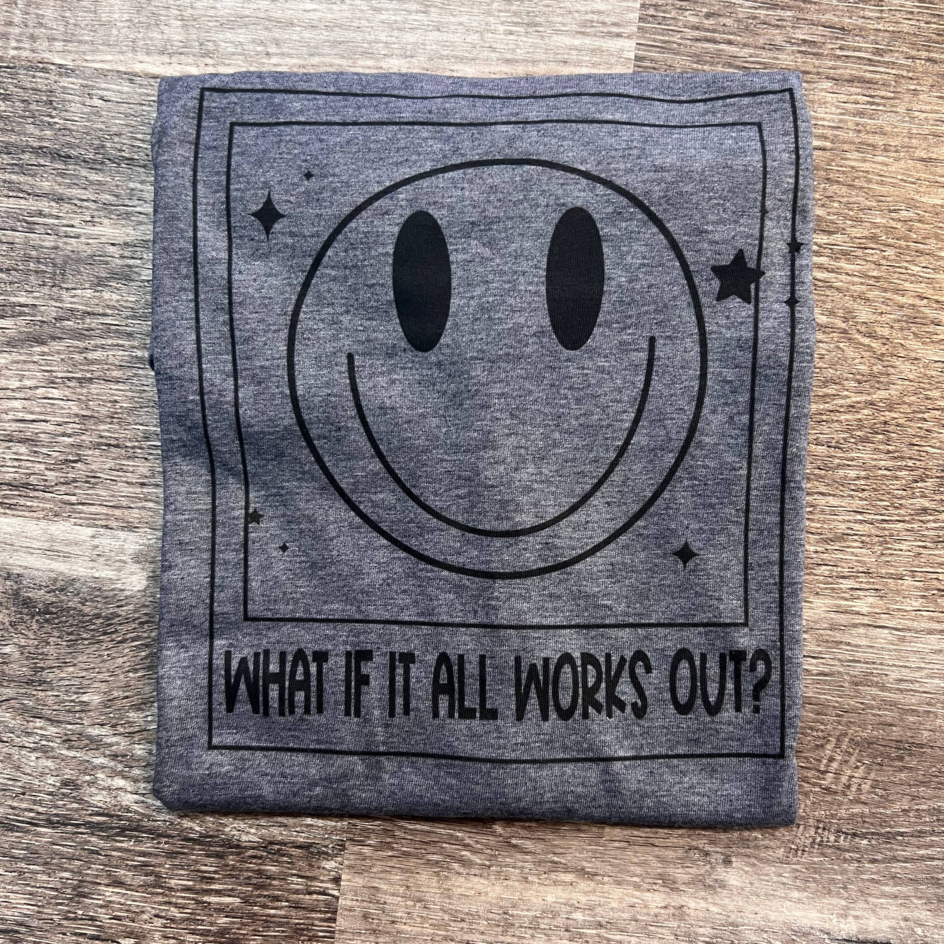 What If It All Works Out On Heather Dark Gray Tee Hoodie, Sweatshirt | PodTeesHub.com