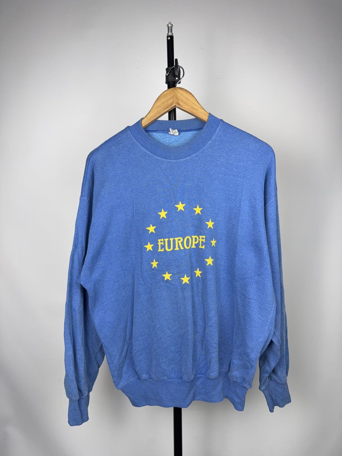 Vintage Retro 80s Europe Eu Stars Blue T-Shirts, Hoodie, Sweatshirt