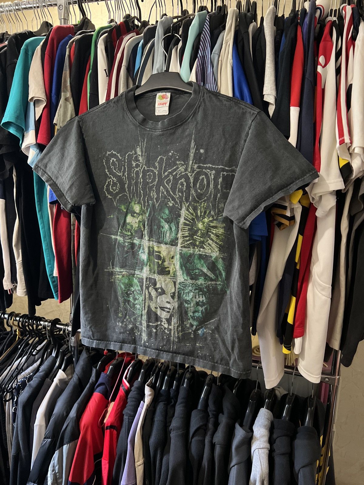 Band Tees 2003 2004 Vintage Slipknot All Overpint Nu Metal T Shirt Aop Hoodie, Sweatshirt | PodTeesHub.com