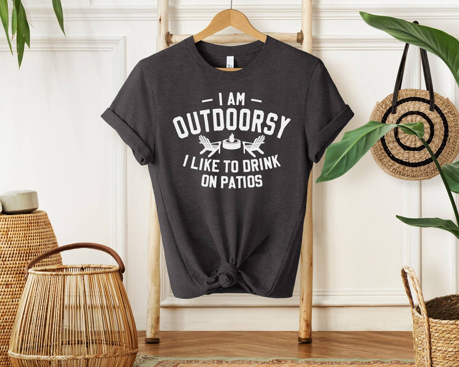 I Am Outdoorsy I Like To Drink On Patios T-Shirt Hoodie, Sweatshirt | PodTeesHub.com