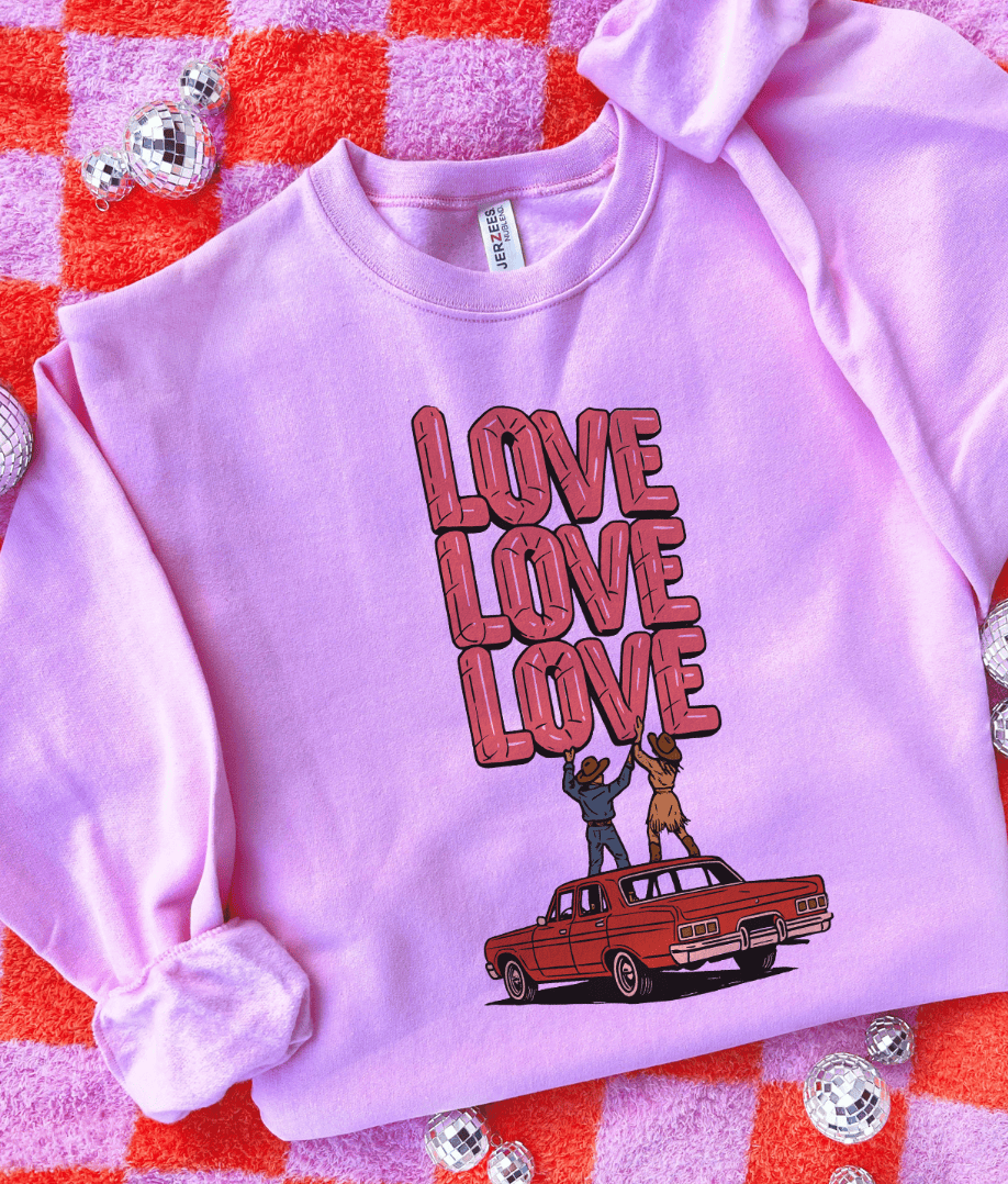 Cowboy Couple Love - Multiple Color Options in Tee or Sweatshirt Hoodie | PodTeesHub.com