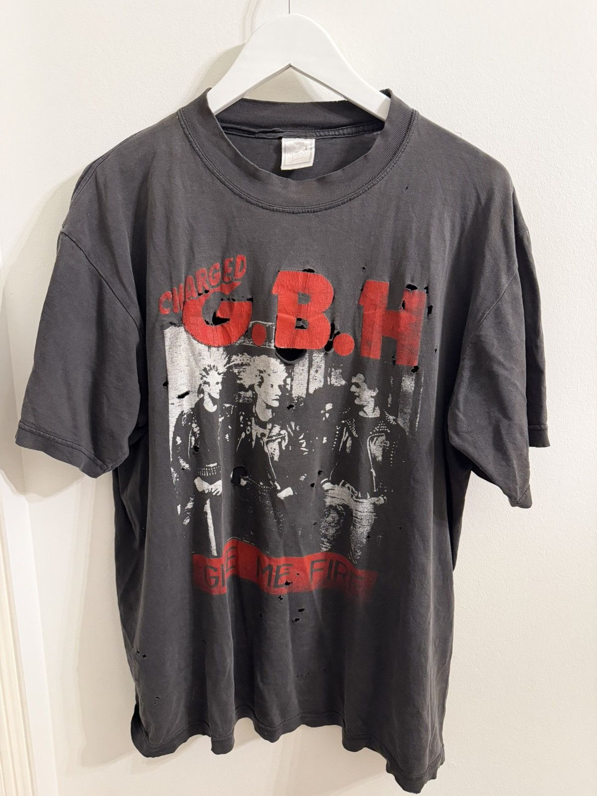 Band Tees Charged G B H Give Me Fire Vintage Tee Hoodie, Sweatshirt | PodTeesHub.com
