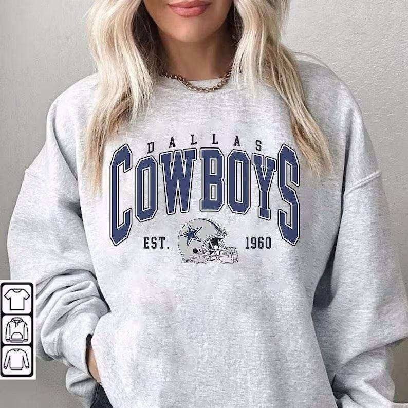 Vintage Cowboy Football Sweatshirt – Retro 90s Graphic Tee Hoodie | PodTeesHub.com