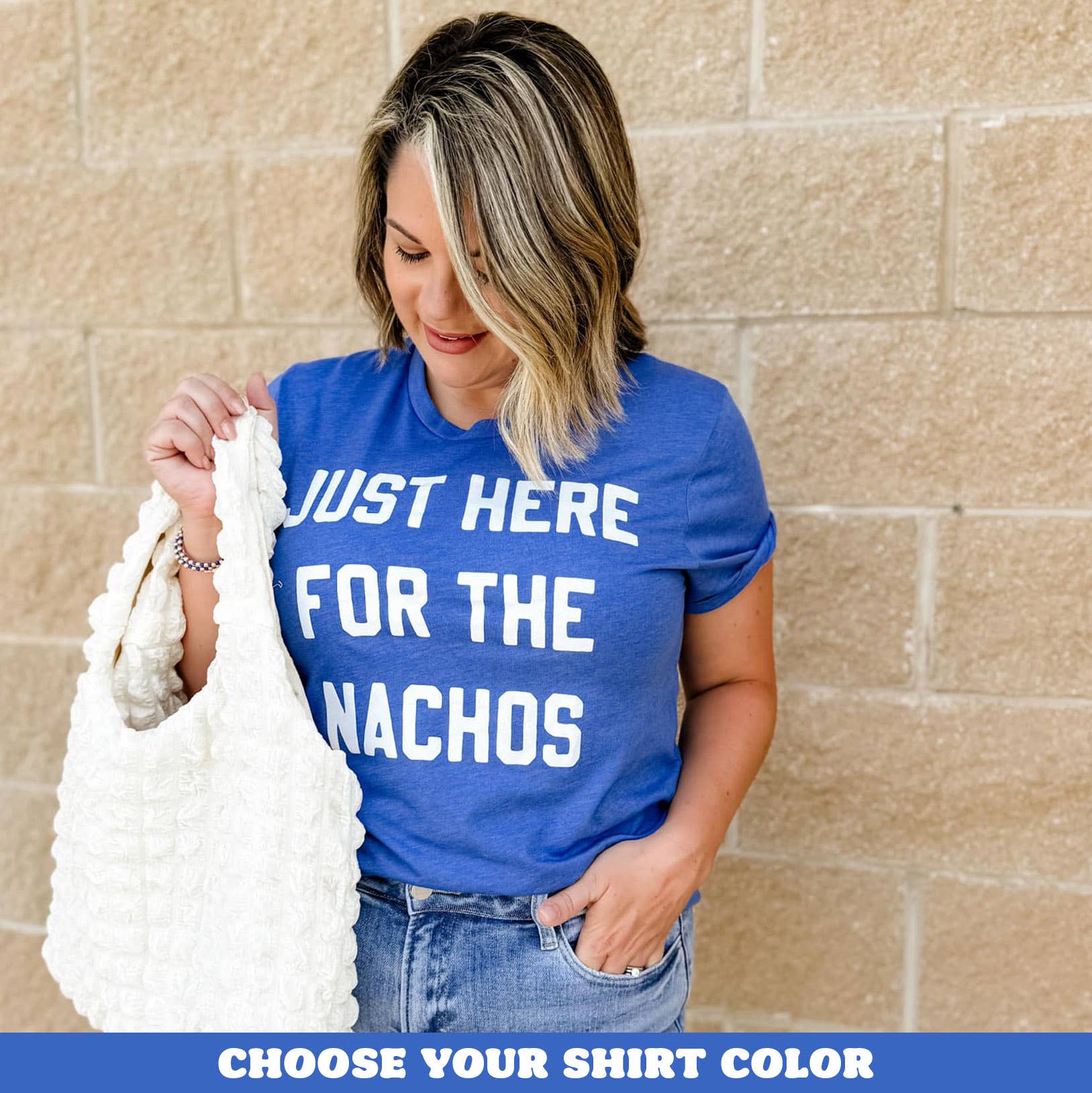 Just Here For the Nachos Shirt, Football Tee, Game Day Shirt Hoodie, Sweatshirt | PodTeesHub.com