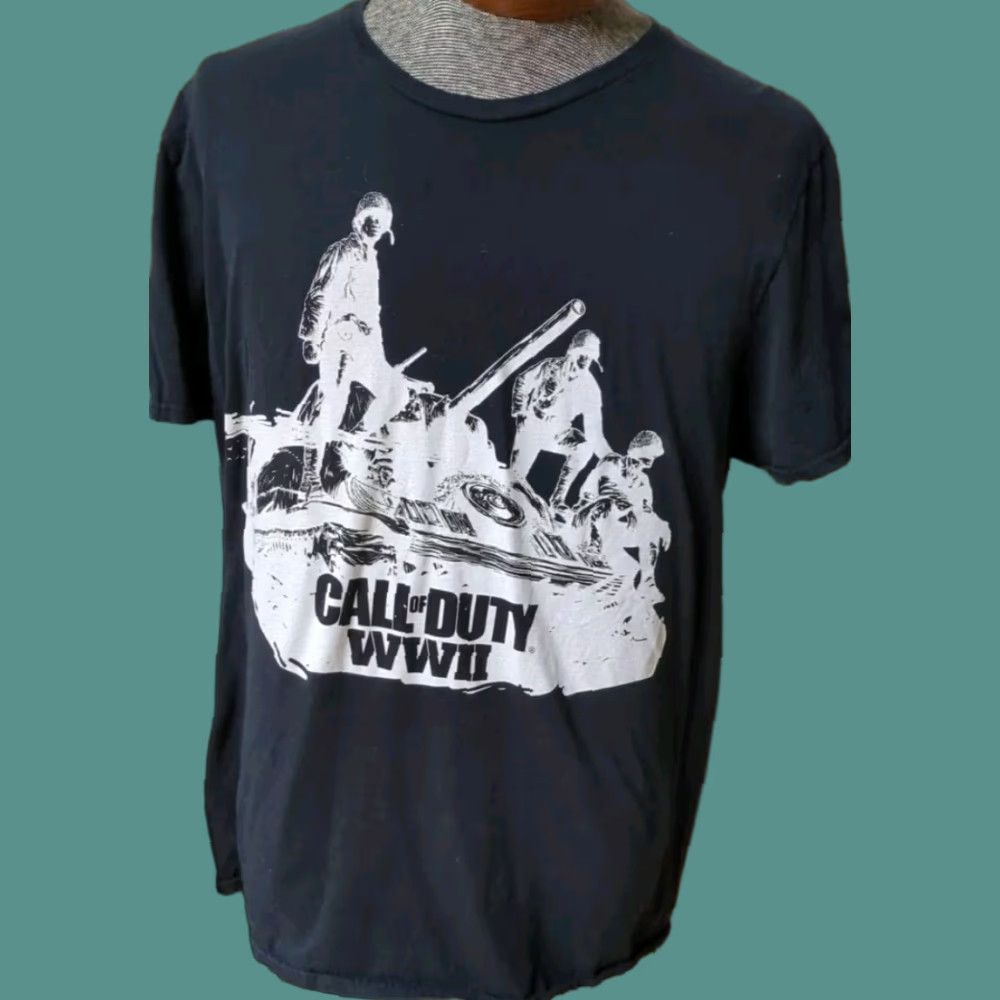 Vintage No Loot Crate Call Of Duty Wwii Shirt Xl Black T Shirt Unisex Adults Crewneck 100 Co Hoodie, Sweatshirt