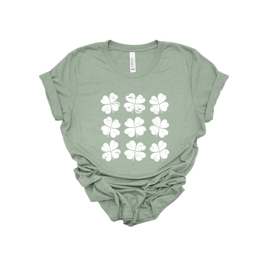 Nine Clovers Tee Hoodie, Sweatshirt | PodTeesHub.com
