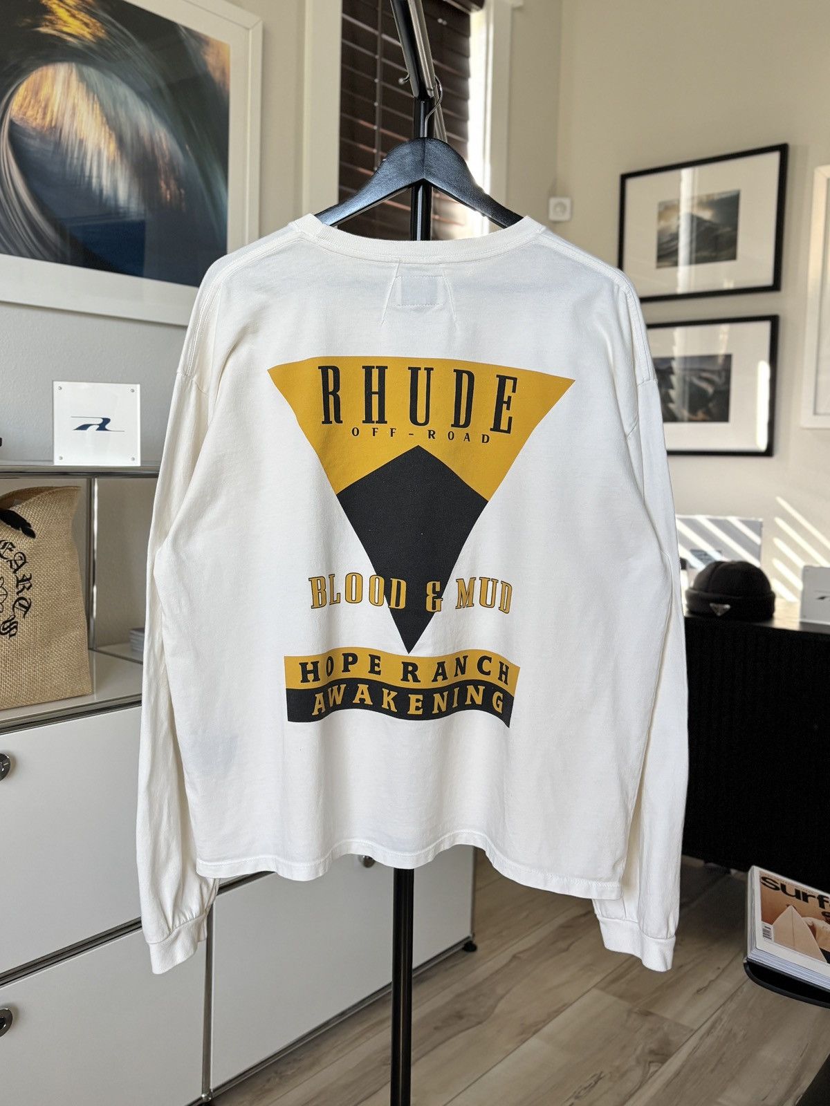 Rhude Long Sleeve Off Road Logo Graphic Tee Hoodie, Sweatshirt | PodTeesHub.com