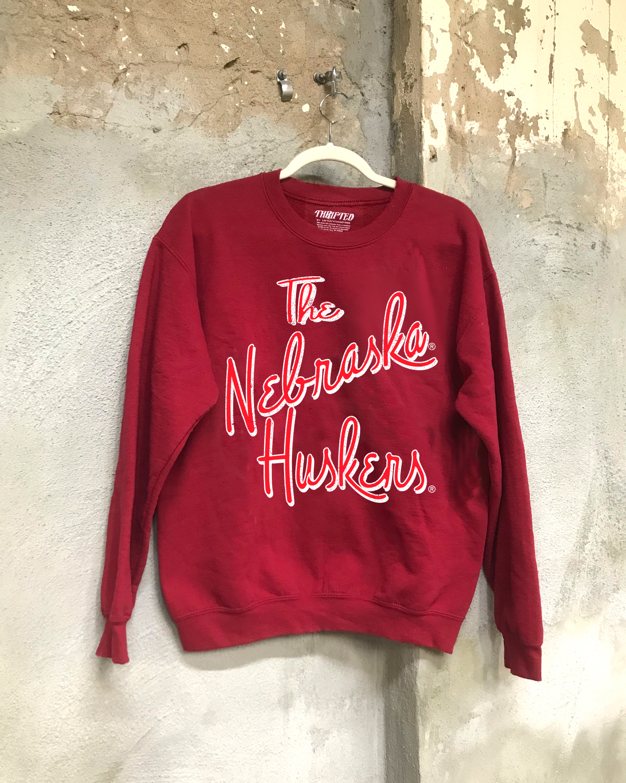 Nebraska Huskers Beverly Red Thrifted Sweatshirt T-Shirts, Hoodie | PodTeesHub.com