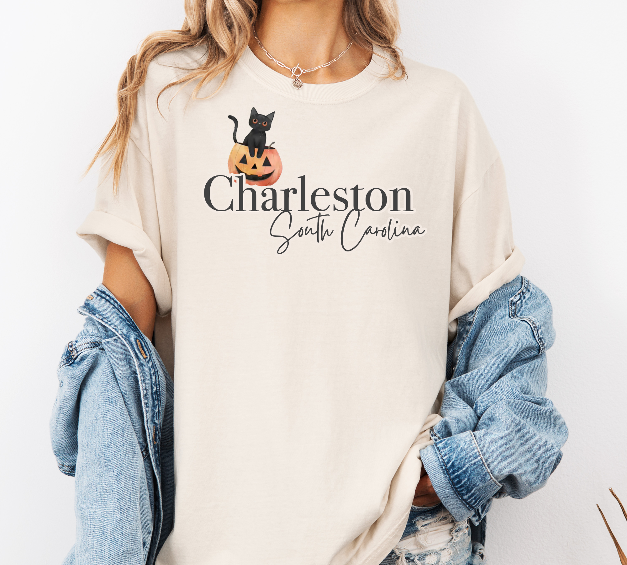 Custom Halloween Shirt, City State Fall Souvenir, Cat Hoodie, Sweatshirt | PodTeesHub.com