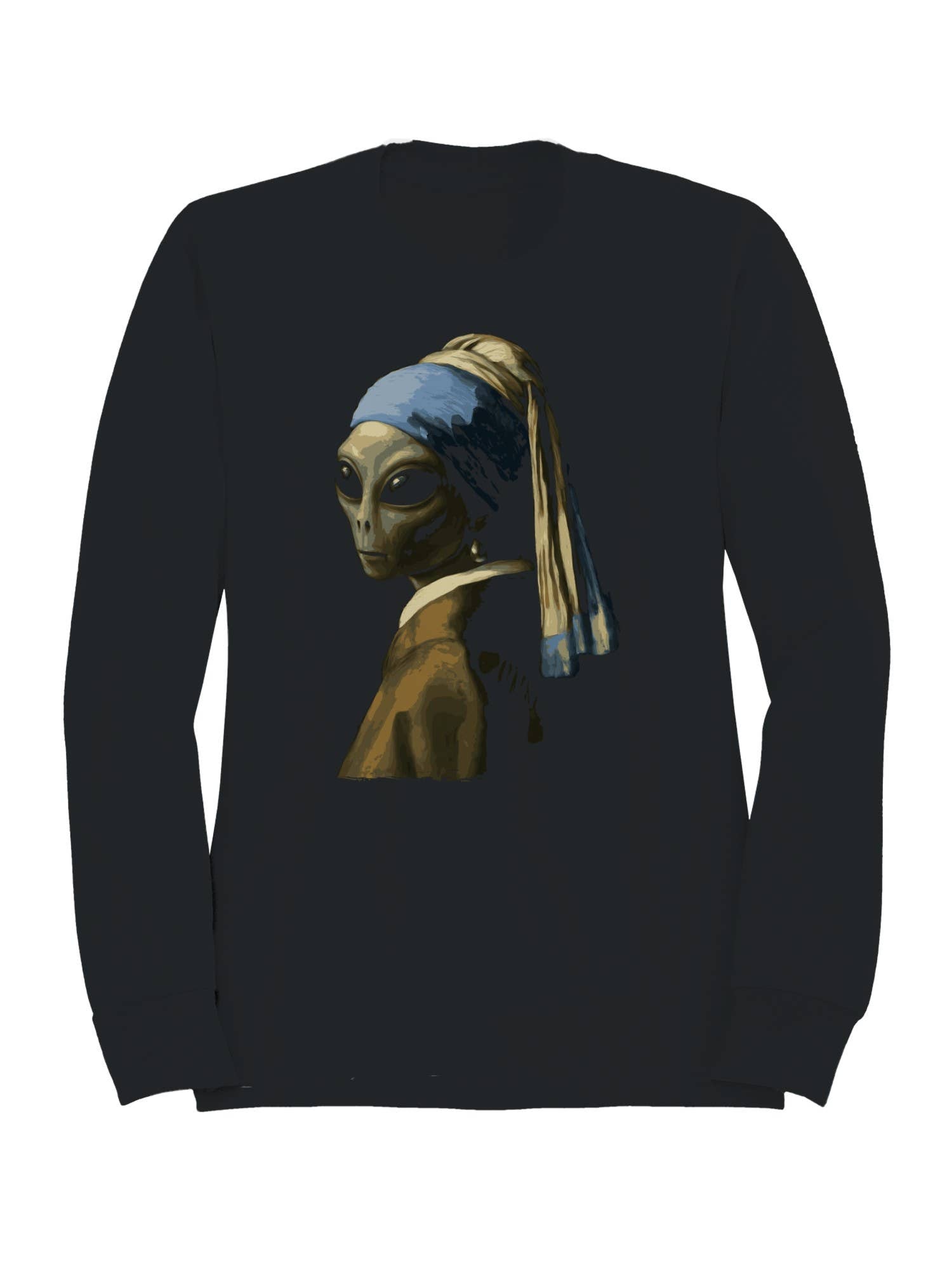Alien with A Pearl Earring Art Women's Sweatshirt T-Shirts, Hoodie | PodTeesHub.com