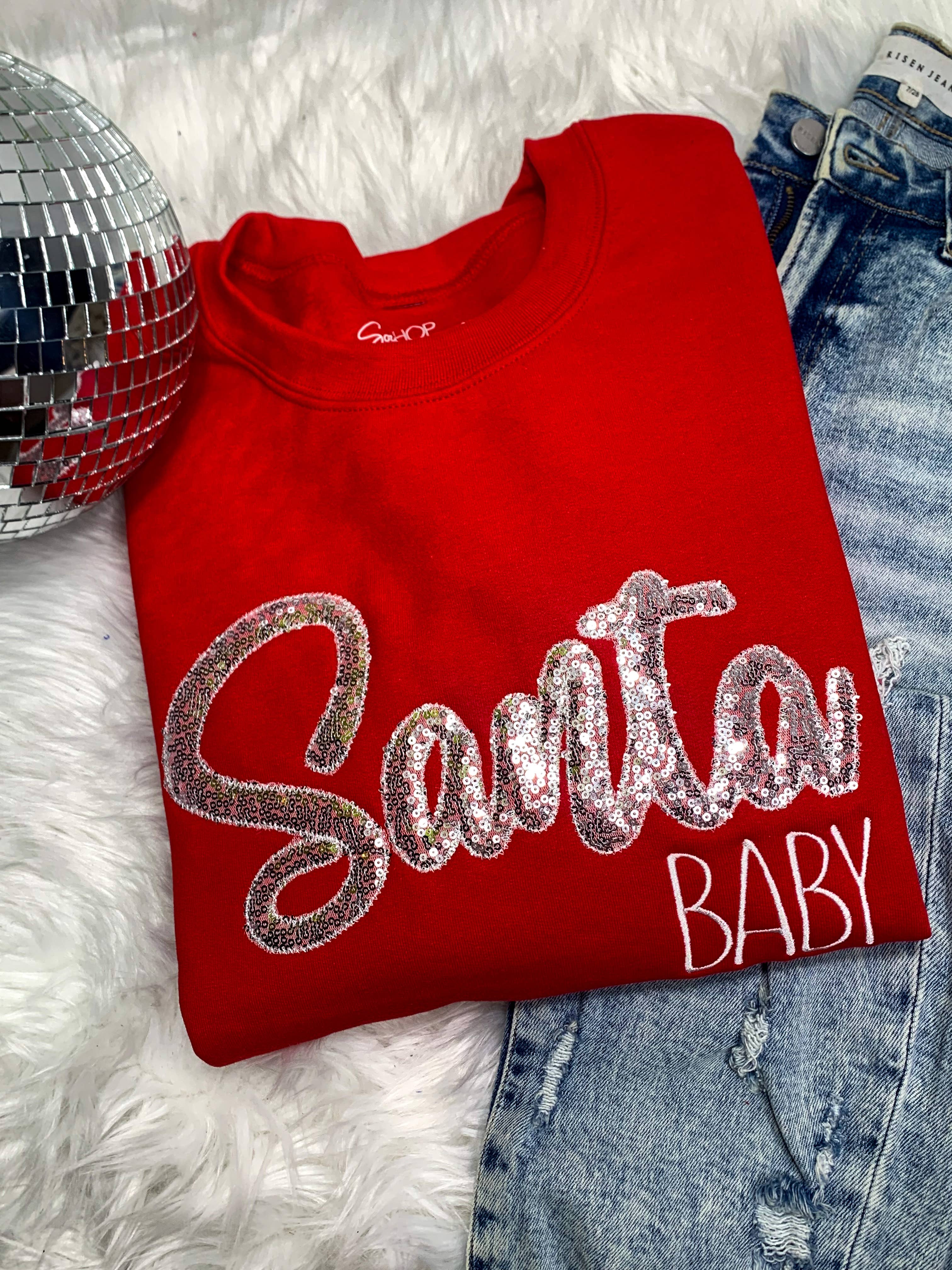 Santa Baby Sweatshirt T-Shirts, Hoodie | PodTeesHub.com