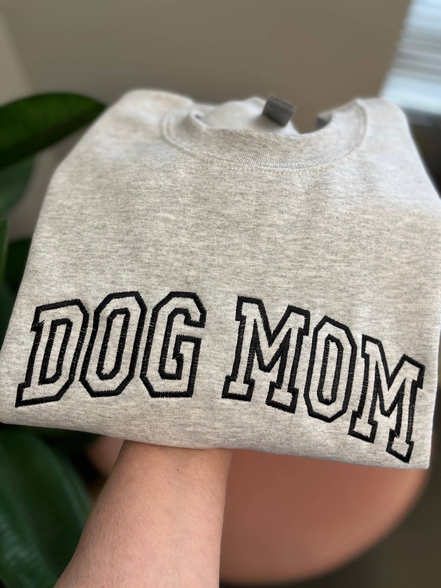 Dog Mom Embroidered Sweatshirt, Embroidered, Dog Gift T-Shirts, Hoodie | PodTeesHub.com
