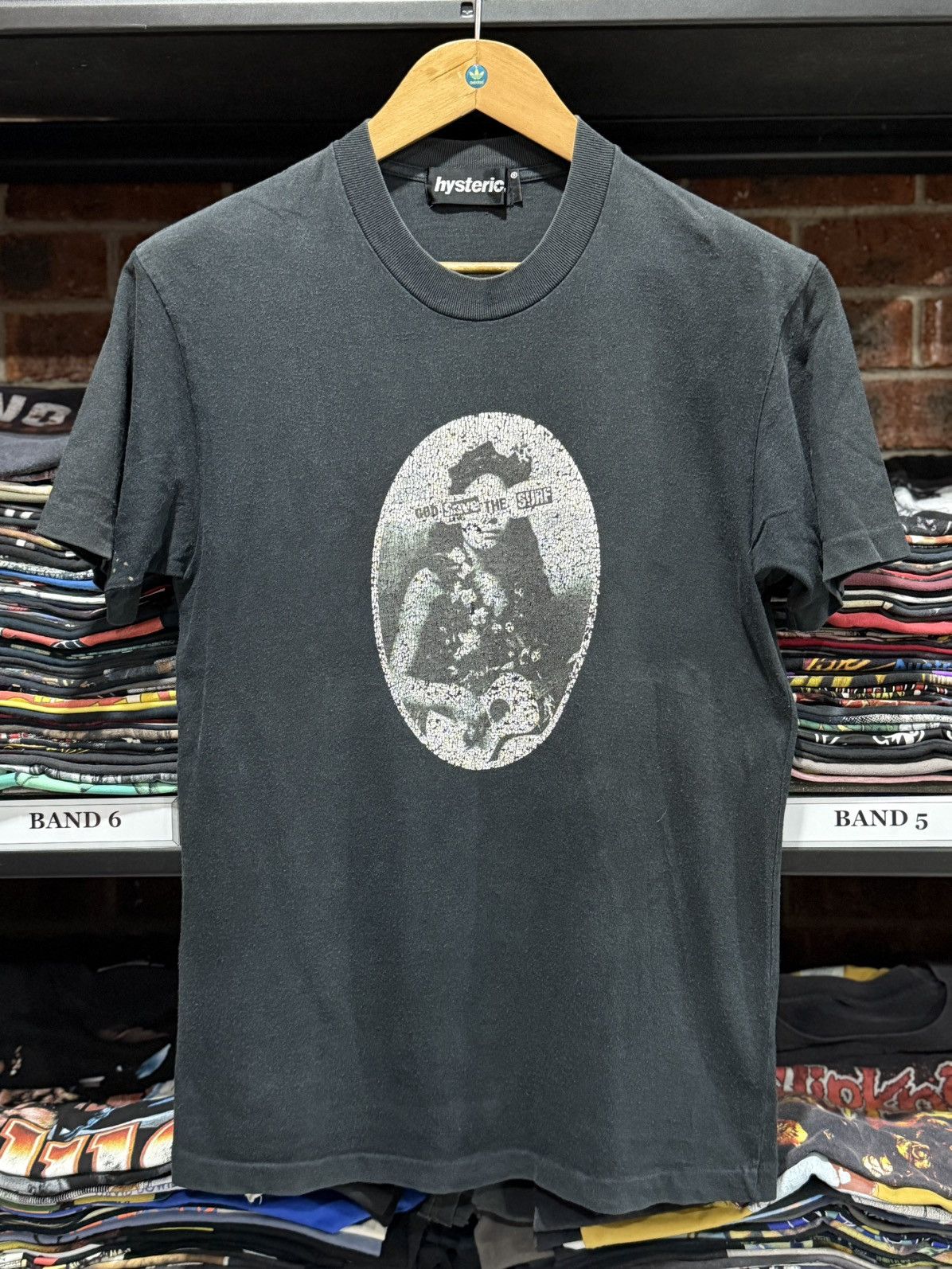 Glamour Vintage Hysteric Glamour God Save The Surf Faded Tee Hoodie, Sweatshirt | PodTeesHub.com