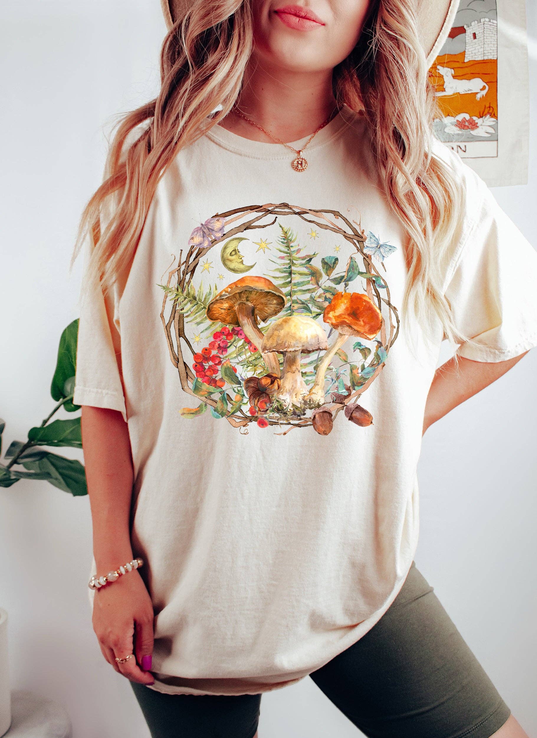 Mushrooms in A Bush Celestial T-Shirt Hoodie, Sweatshirt | PodTeesHub.com