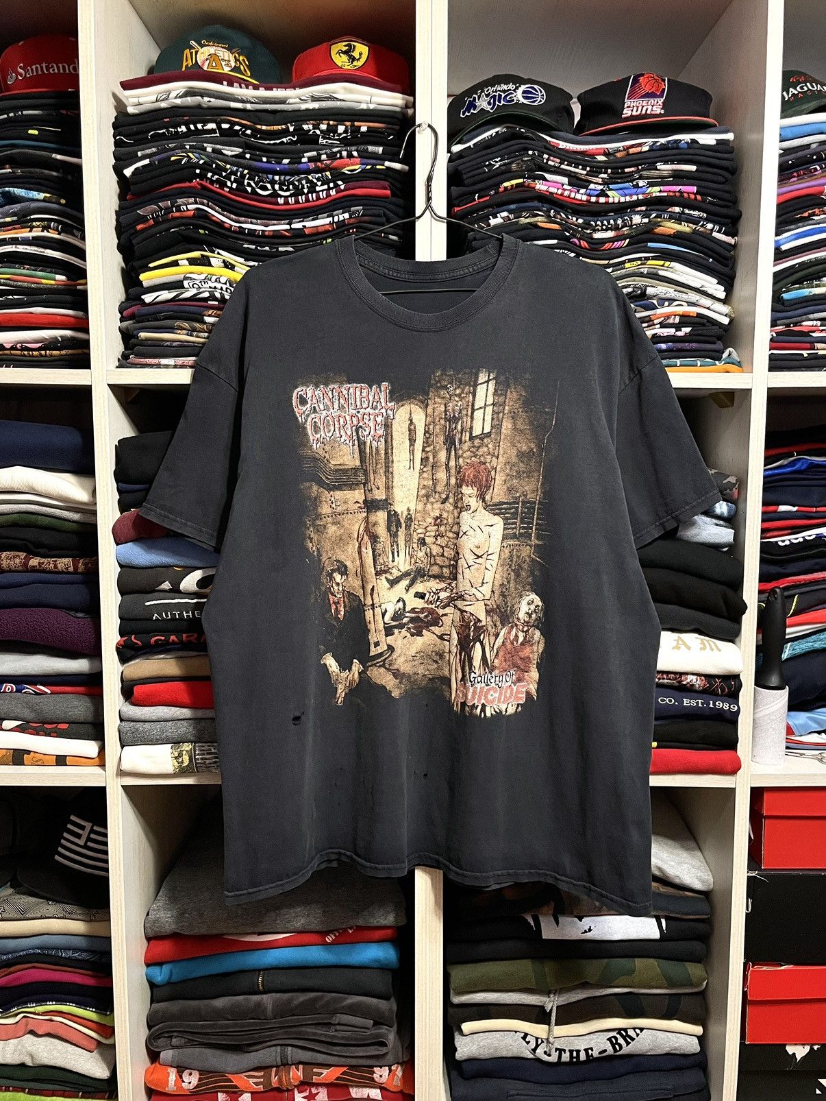 Band Tees Vintage 00s Cannibal Corpse Gallery Of Suicide Metal T Shirt Hoodie, Sweatshirt | PodTeesHub.com