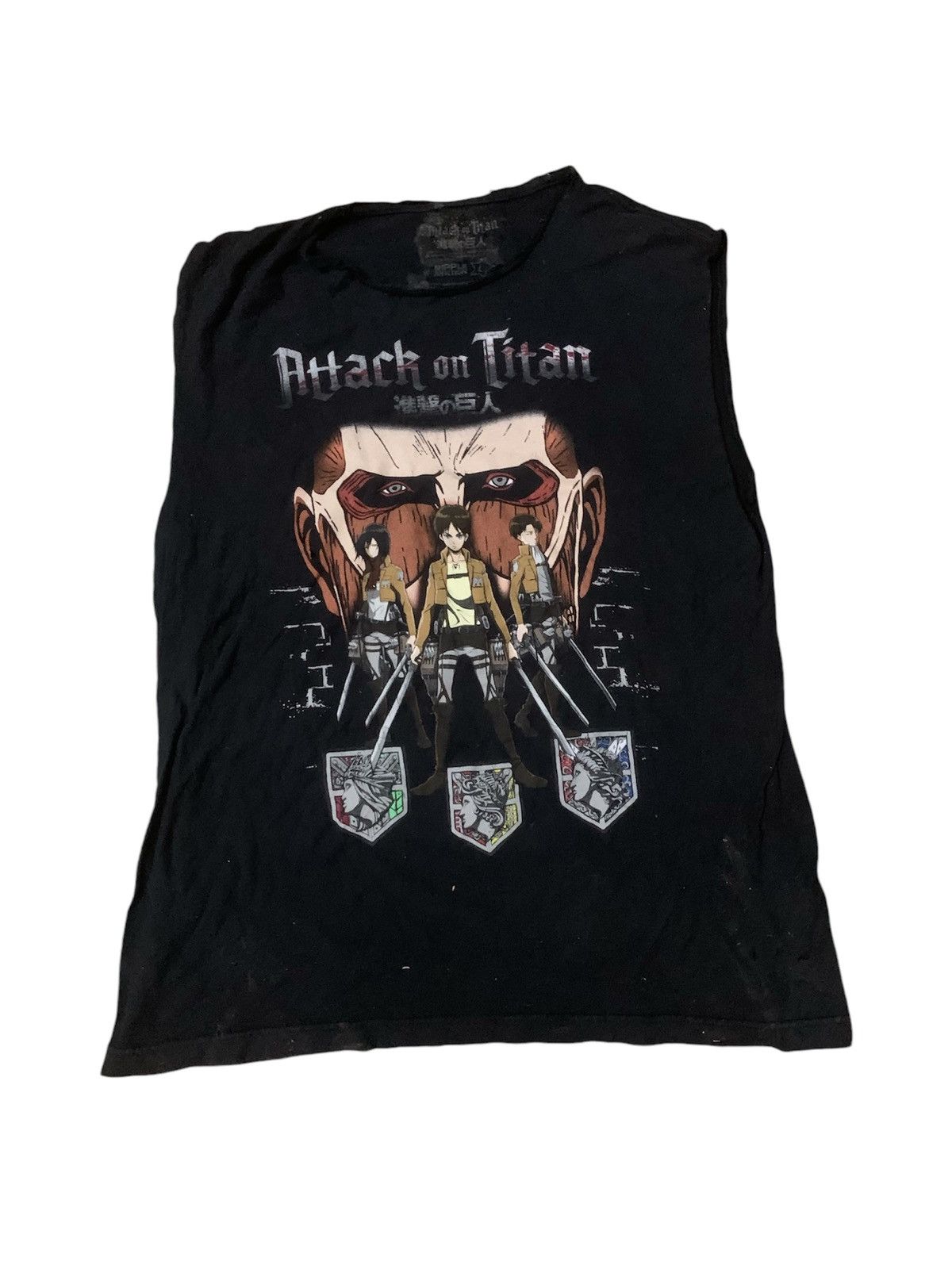 Japanese Brand Attack On Titan Sleeveless Tee Hoodie, Sweatshirt | PodTeesHub.com