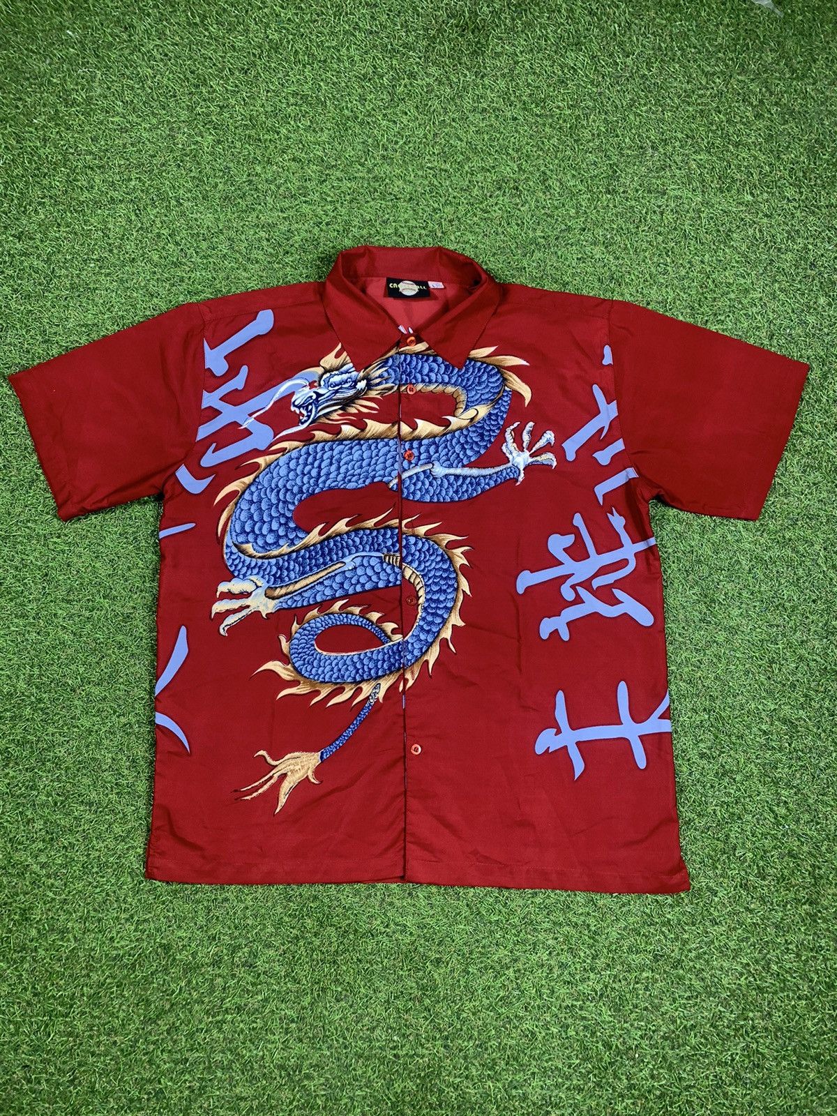Japanese Brand Vintage Y2k Dragon Shirt Japanese Hawaiian Style Size L Hoodie, Sweatshirt | PodTeesHub.com