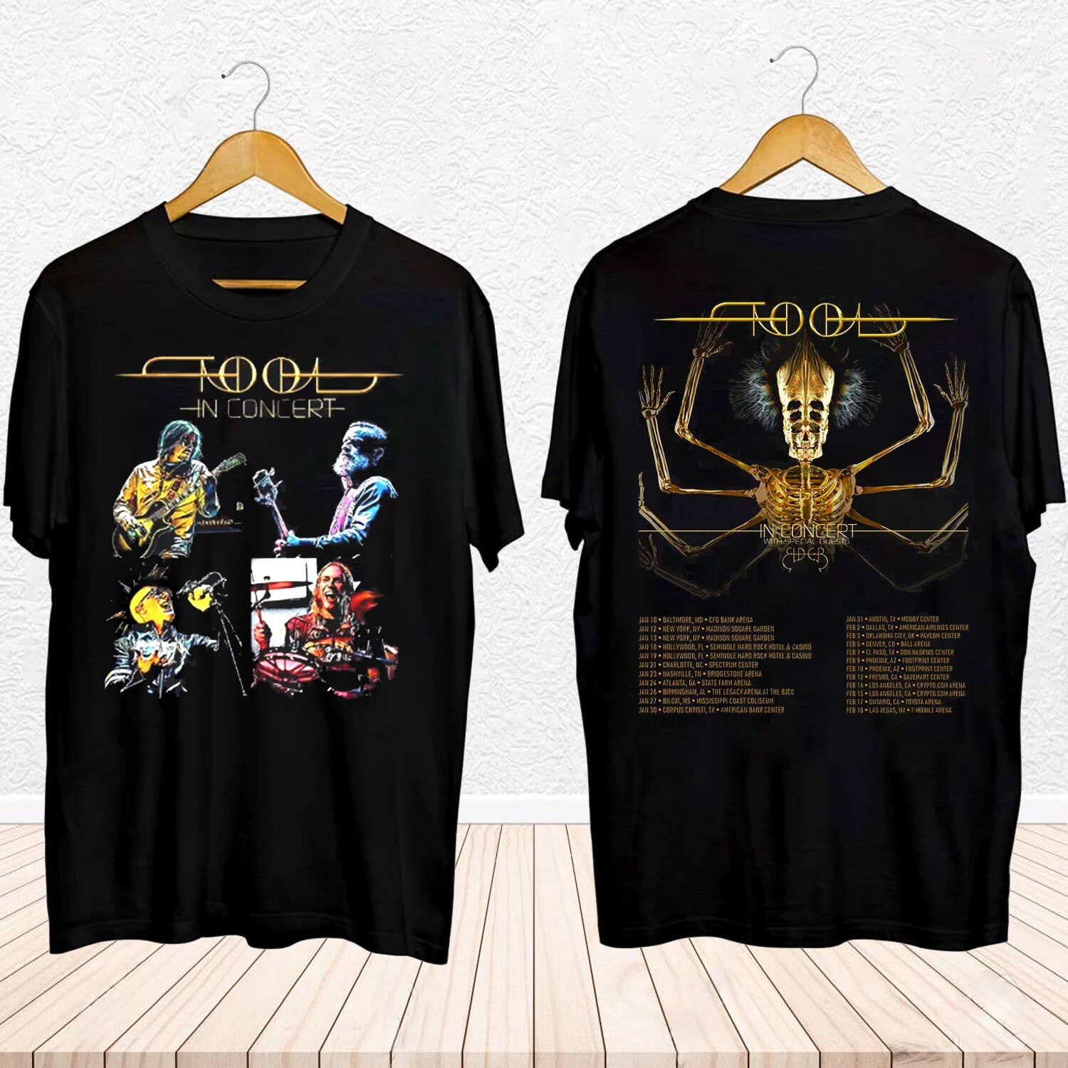 In Concert 2023 T-Shirt with Band Performance and Skeleton Hoodie, Sweatshirt | PodTeesHub.com