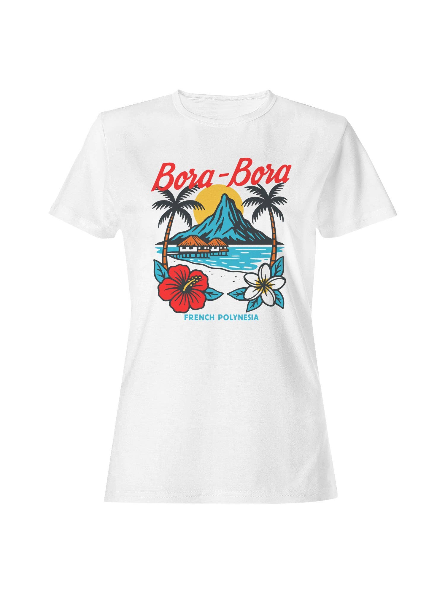 Bora-Bora Tropical Paradise Art Women's T-Shirt Hoodie, Sweatshirt | PodTeesHub.com