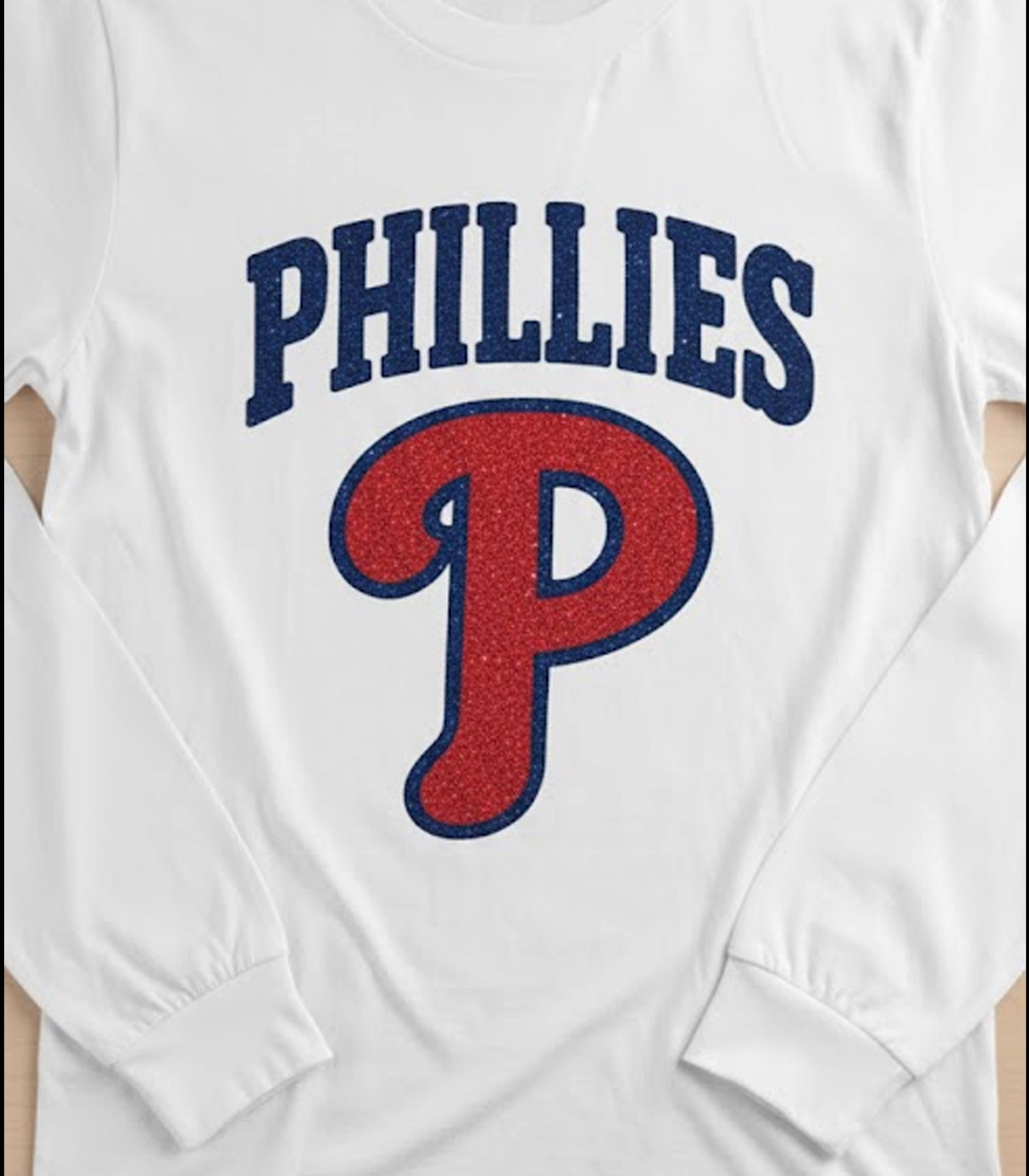 Vintage Glitter Phillies Logo Long Sleeve T-Shirt Hoodie, Sweatshirt | PodTeesHub.com