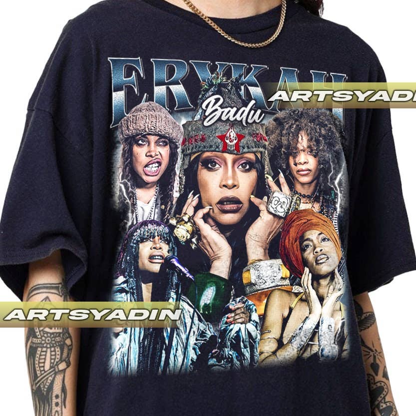 Erykah Badu Unisex Softstyle T-Shirt - Music Icon Tee Hoodie, Sweatshirt | PodTeesHub.com