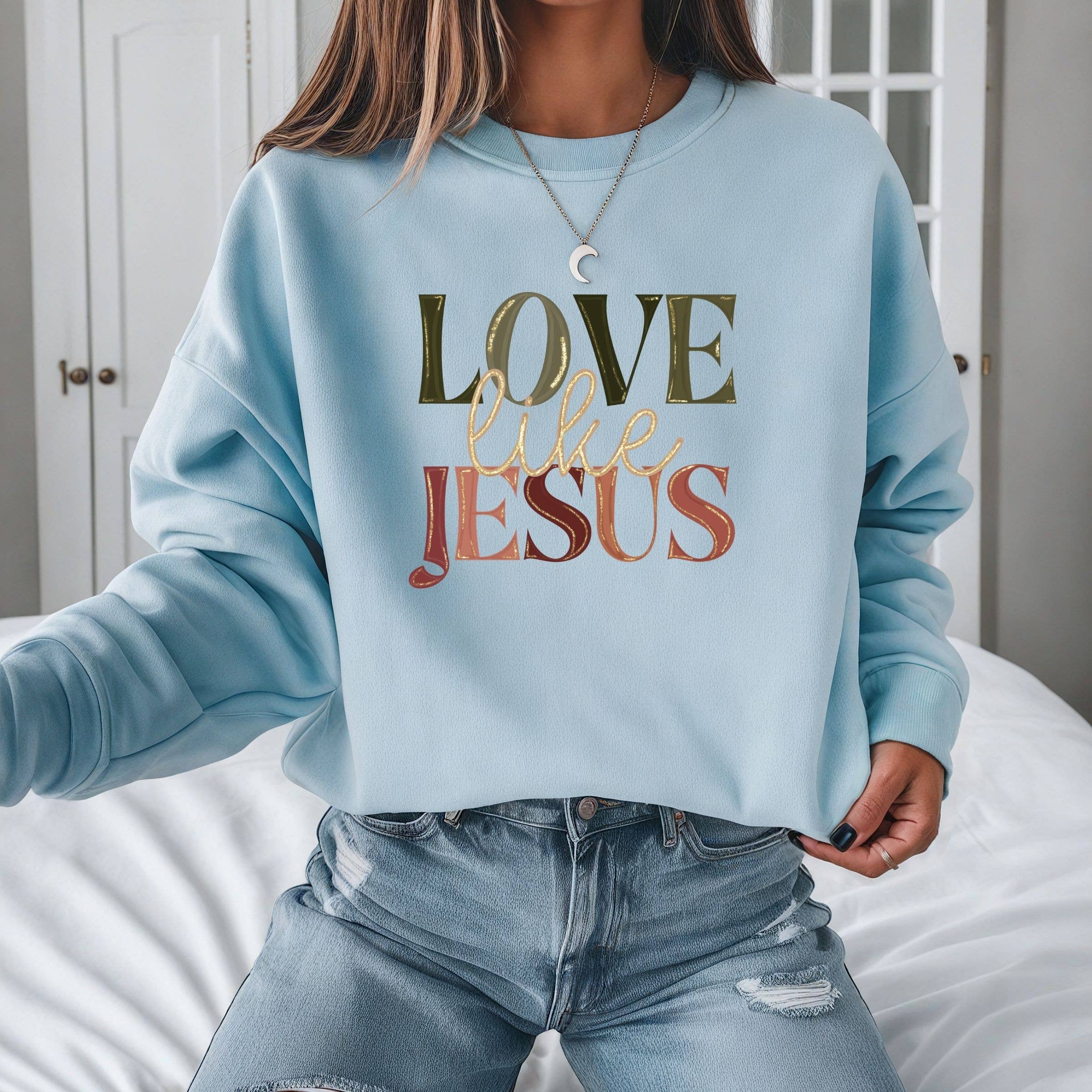 Love Like Jesus Floral Western Spring Graphic Sweatshirt T-Shirts, Hoodie | PodTeesHub.com